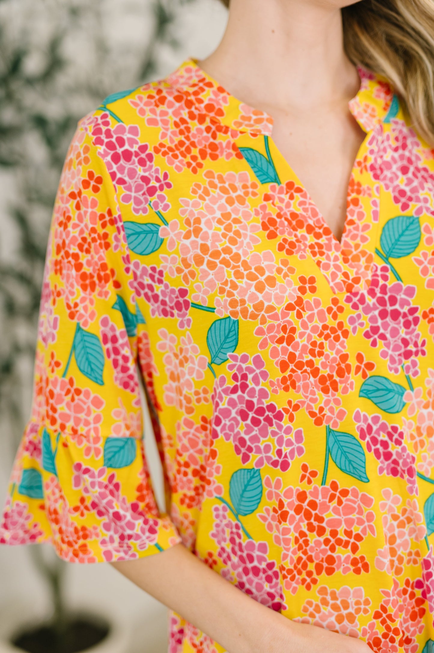 Lizzy Sunday Dress in Gold Leaf Multi Floral