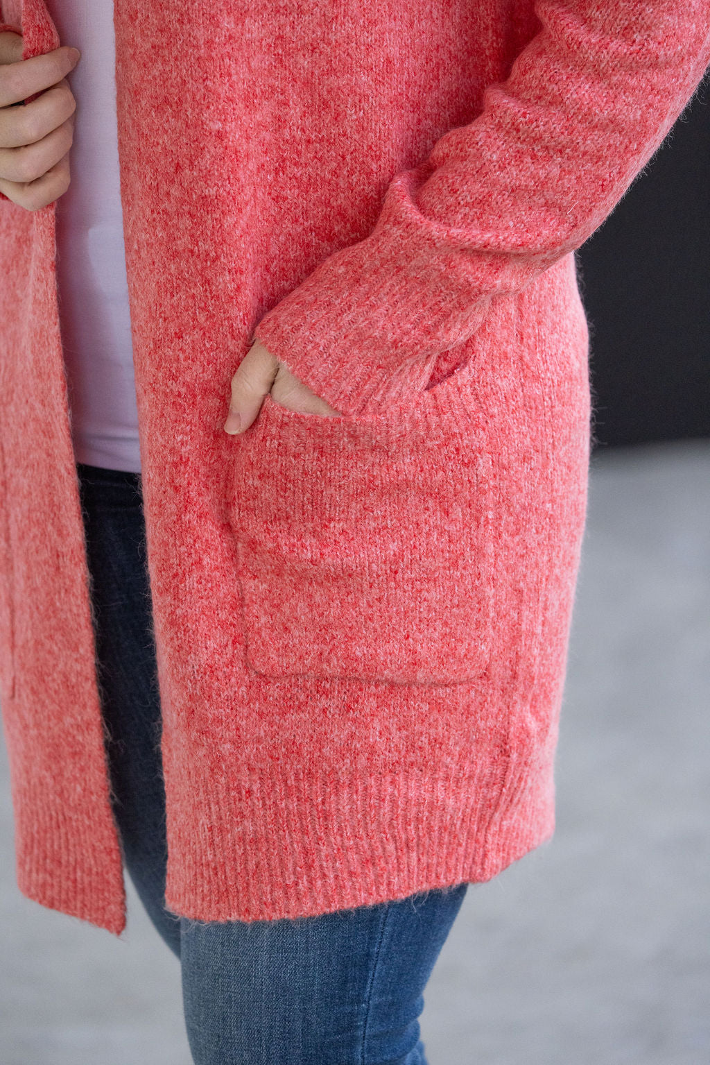 IN STOCK Madison Cozy Cardigan - Cherry Blush