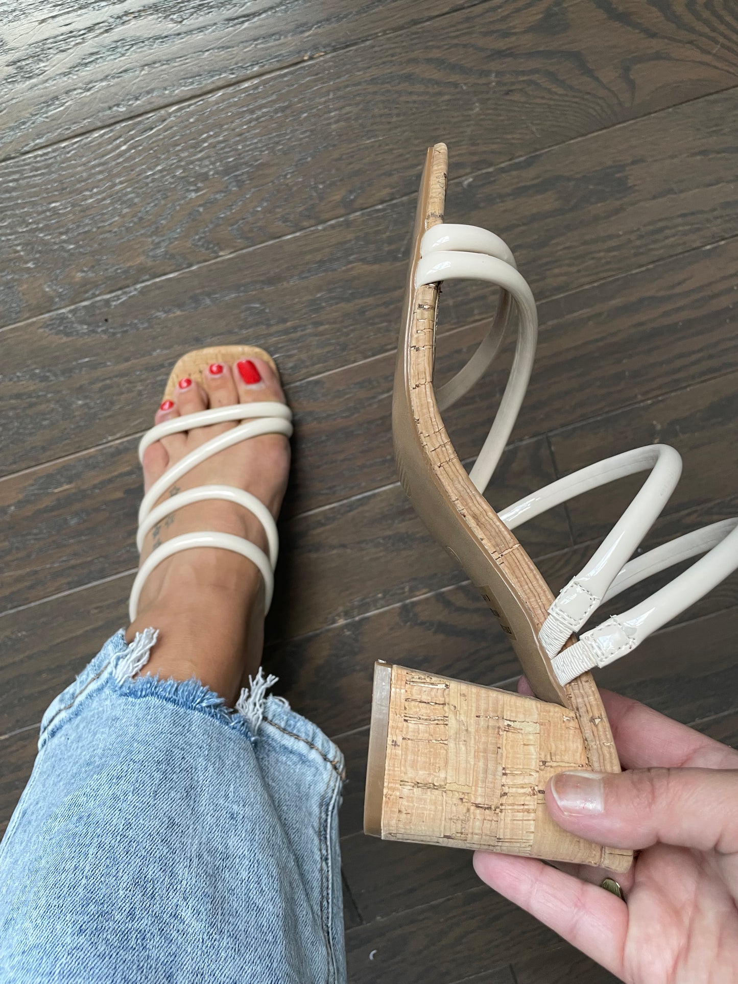 Walk the Walk Strappy Sandal in Ivory