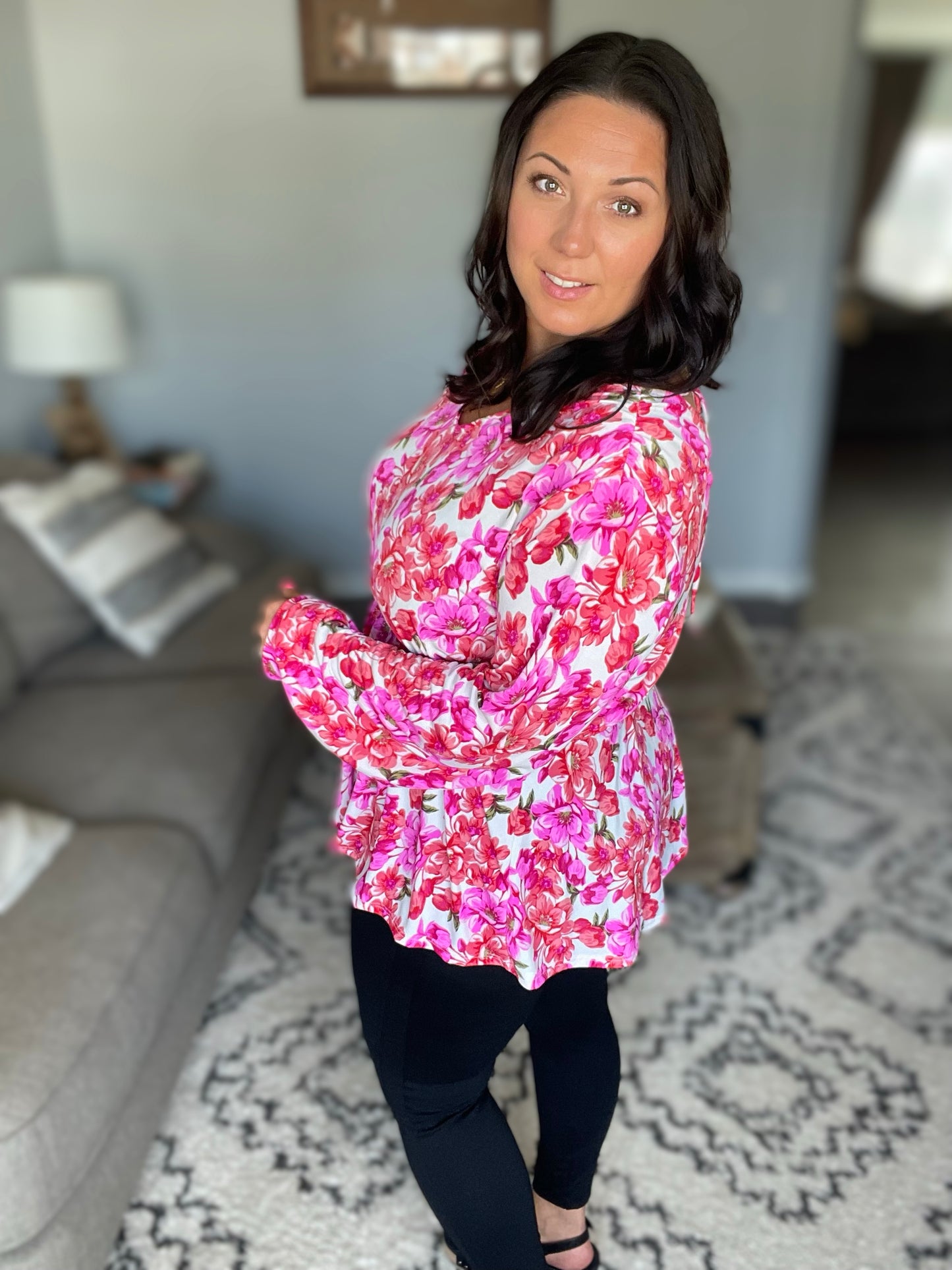 Smile Like You Mean It Floral Peplum