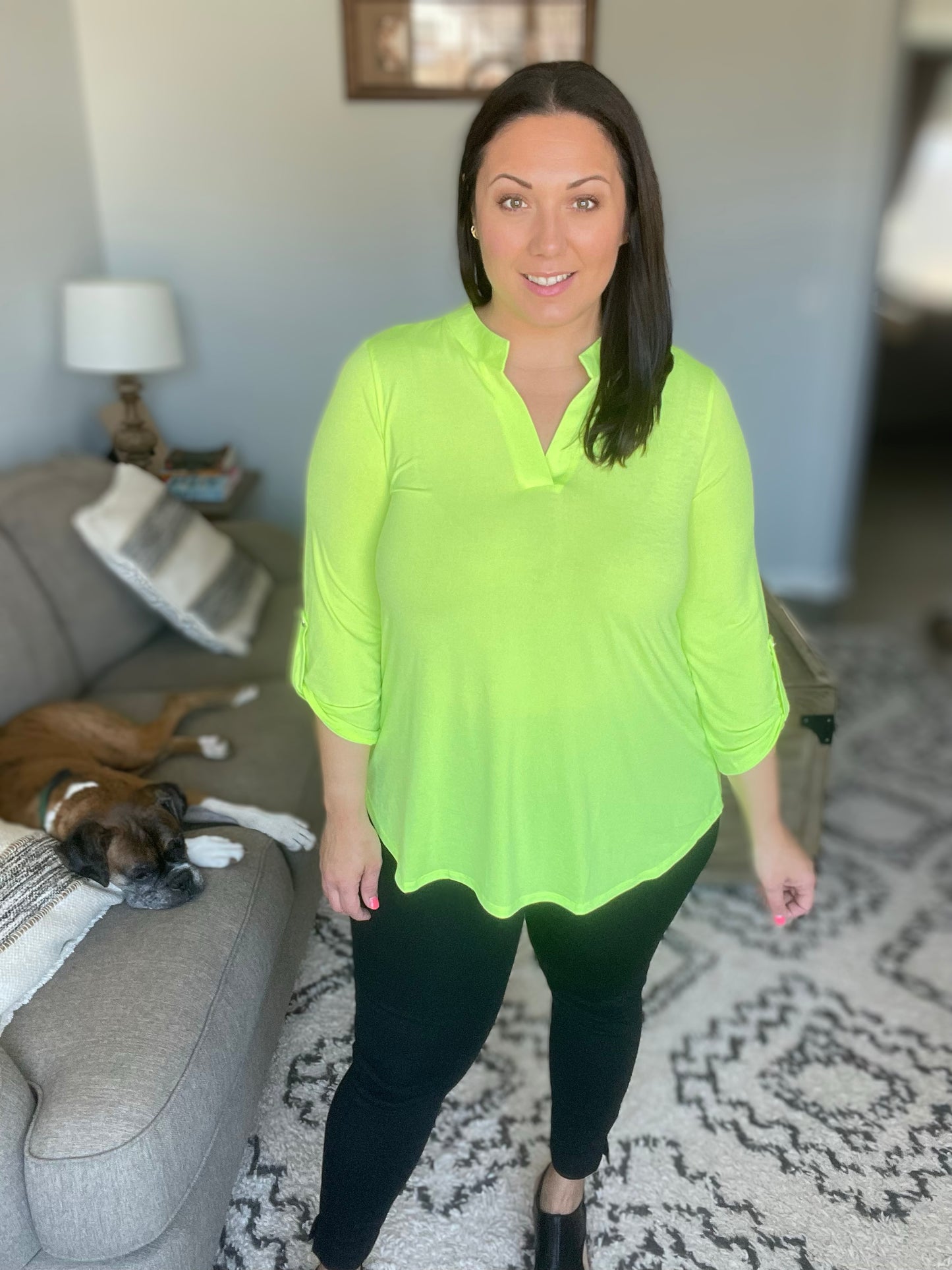 Lizzy Top in Neon Green