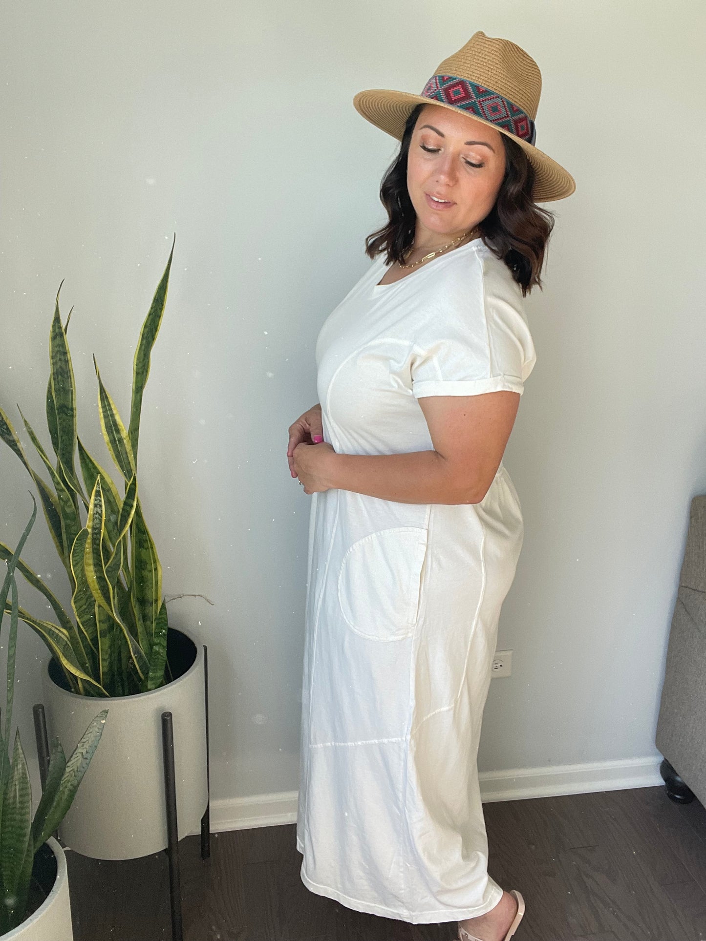 Modern Maritime Shift Maxi Dress