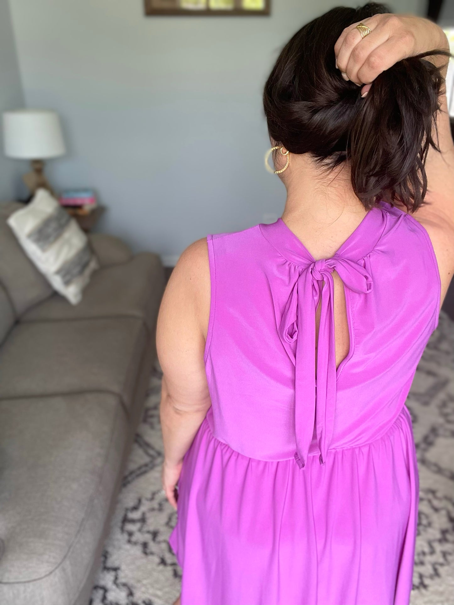 One Of Us Purple Romper Dress