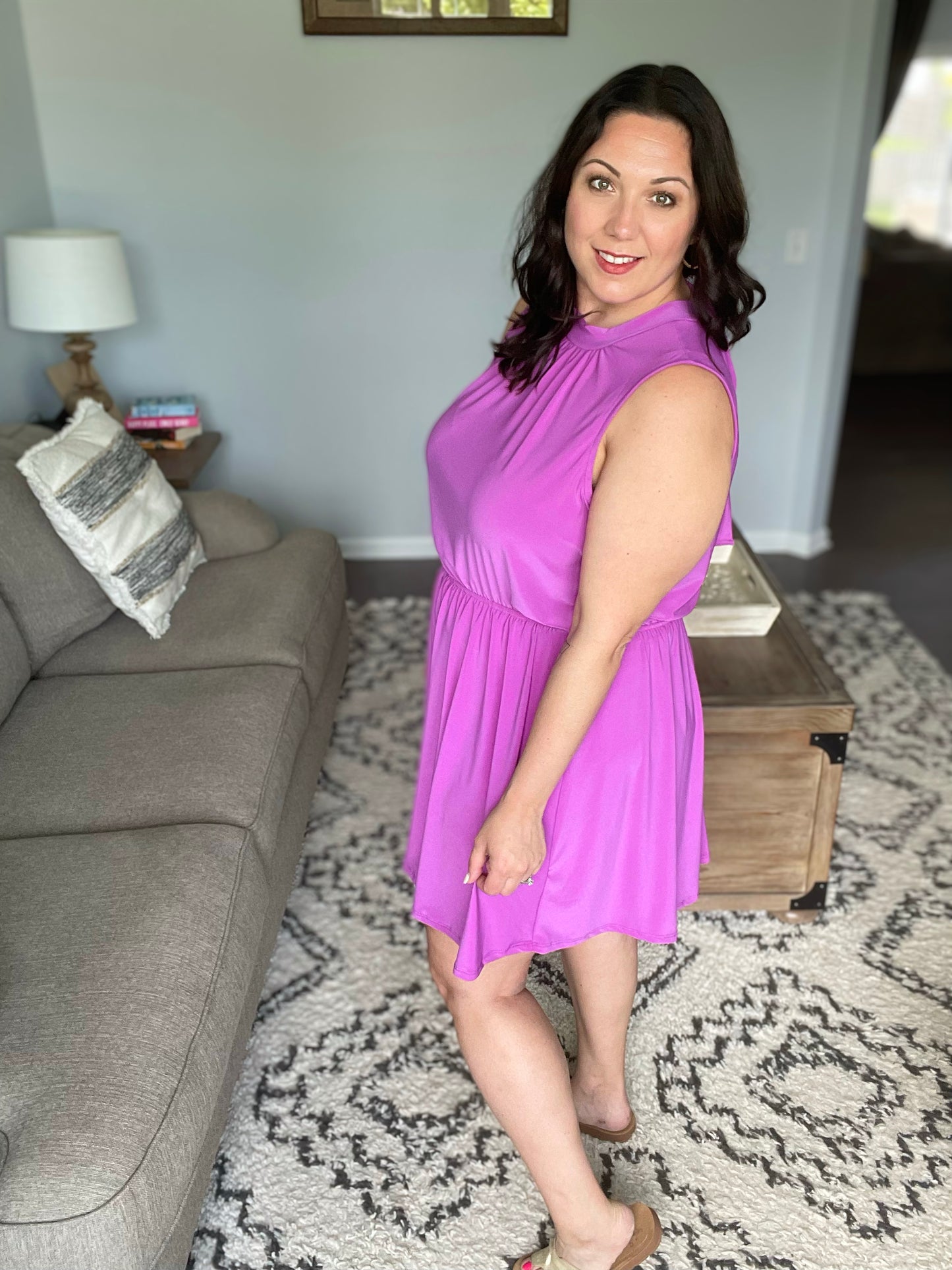 One Of Us Purple Romper Dress