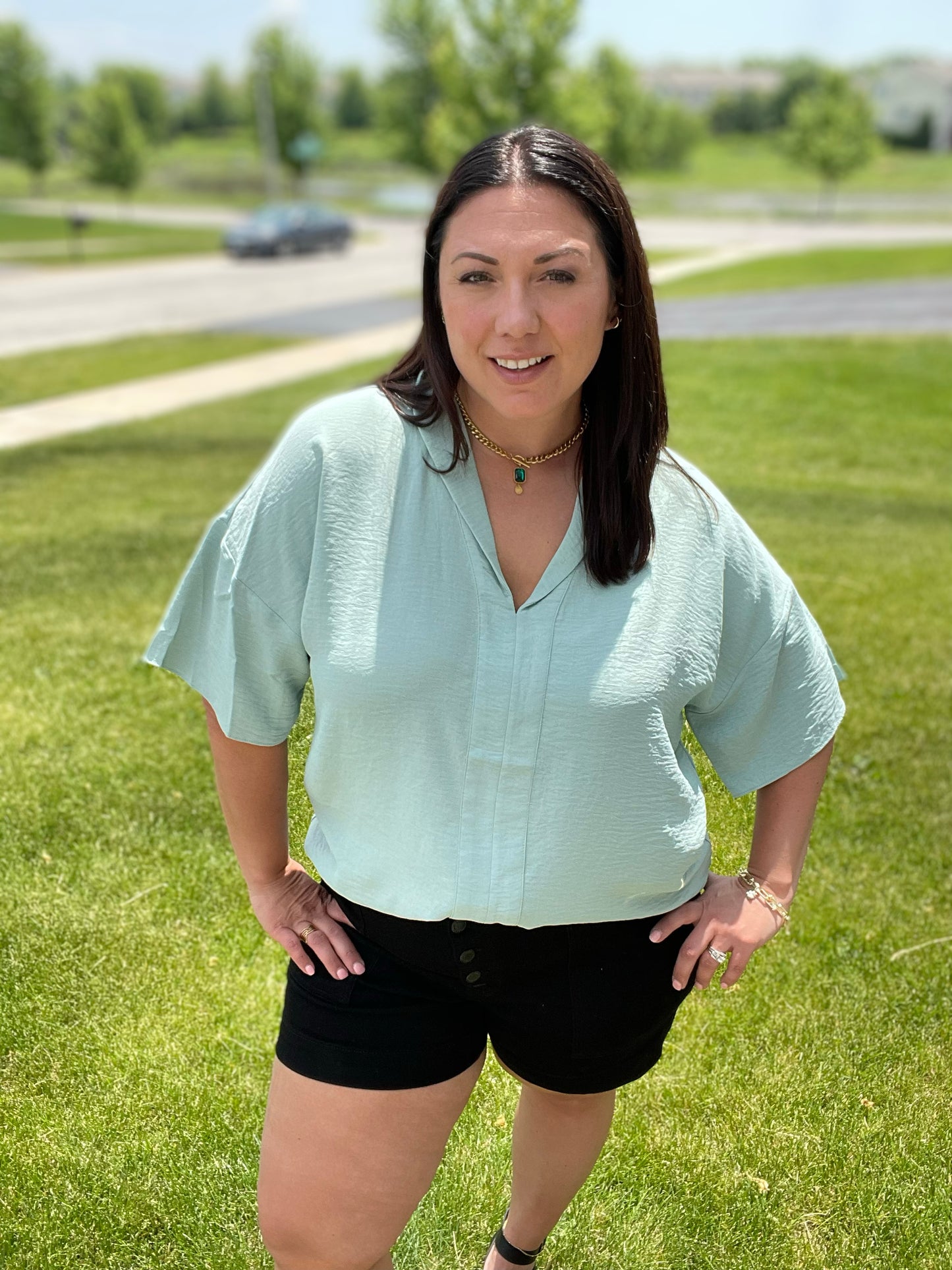 Things Are Looking Up V-Neck Top