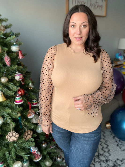 Dots on My Sleeves Blouse