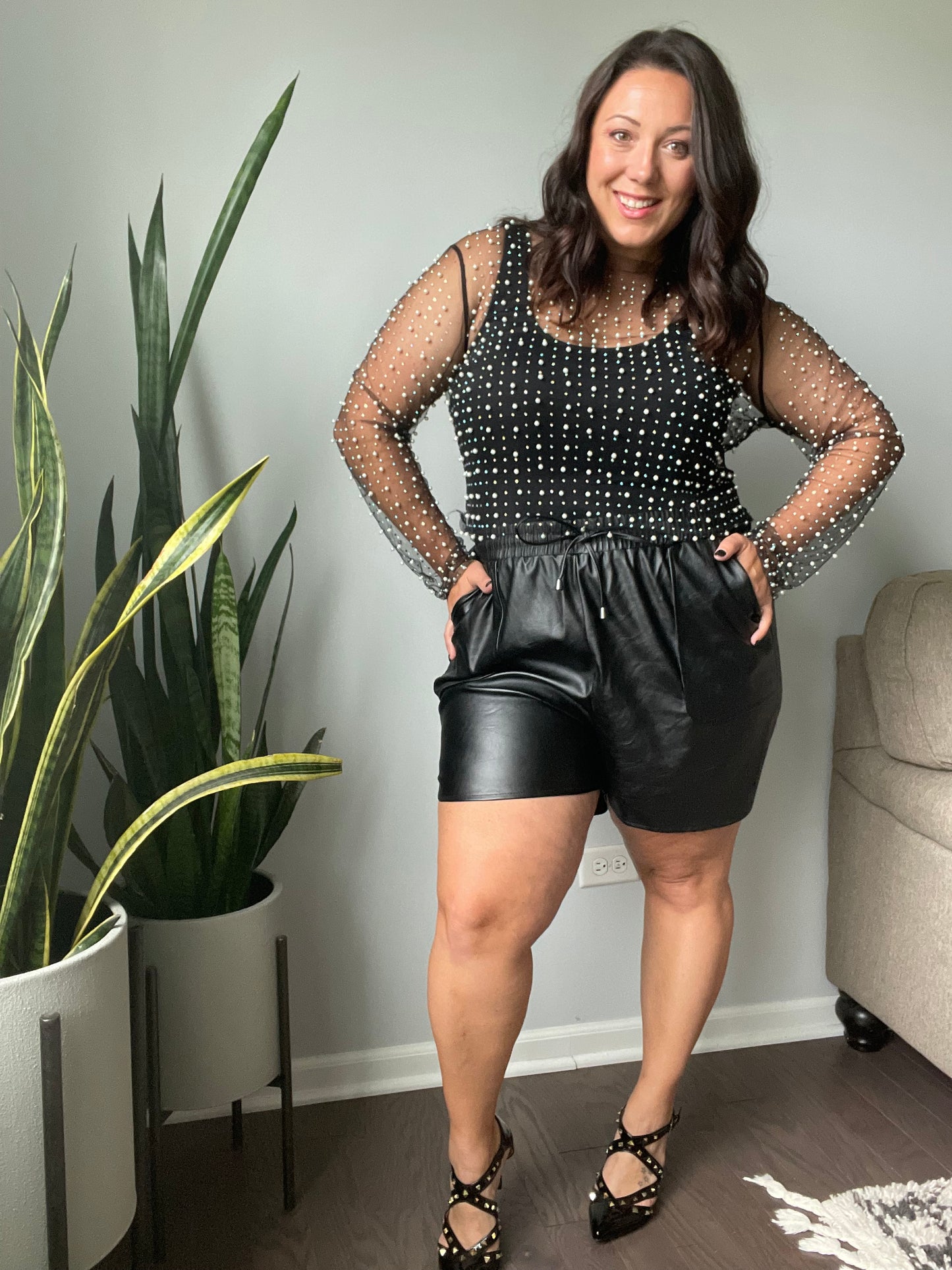 Night Out Faux Leather Shorts
