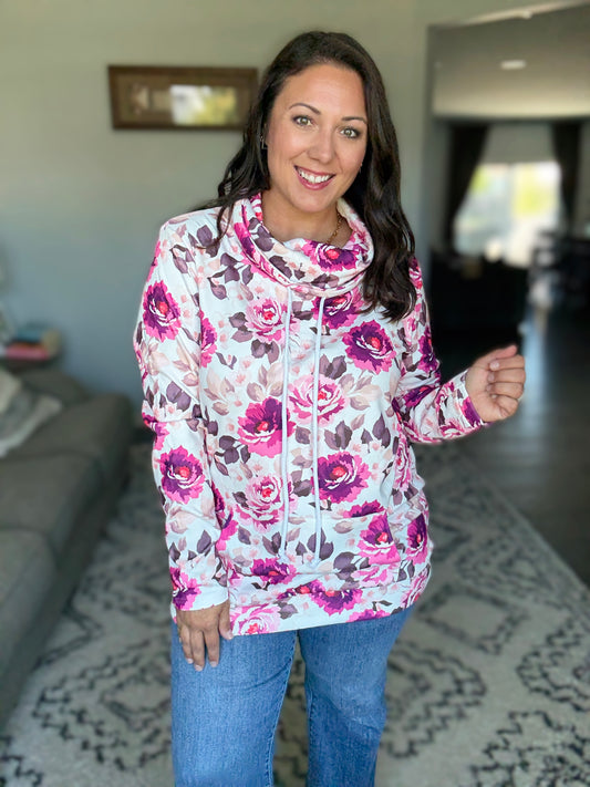 Michelle Mae Soft Funnel Neck - Autumn Blossom