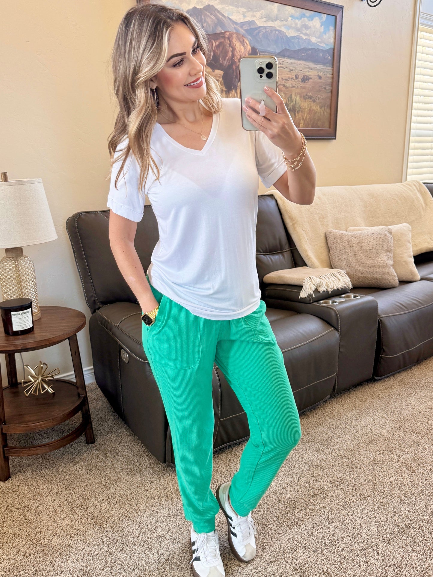 Michelle Mae Corrine Joggers - Emerald