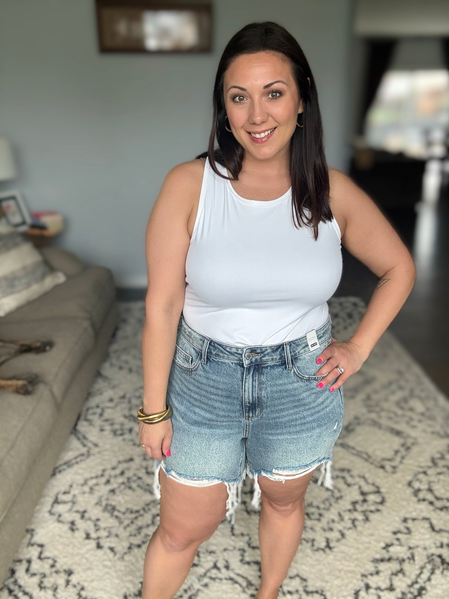 Carly High Rise Rigid Magic Cutoff Shorts