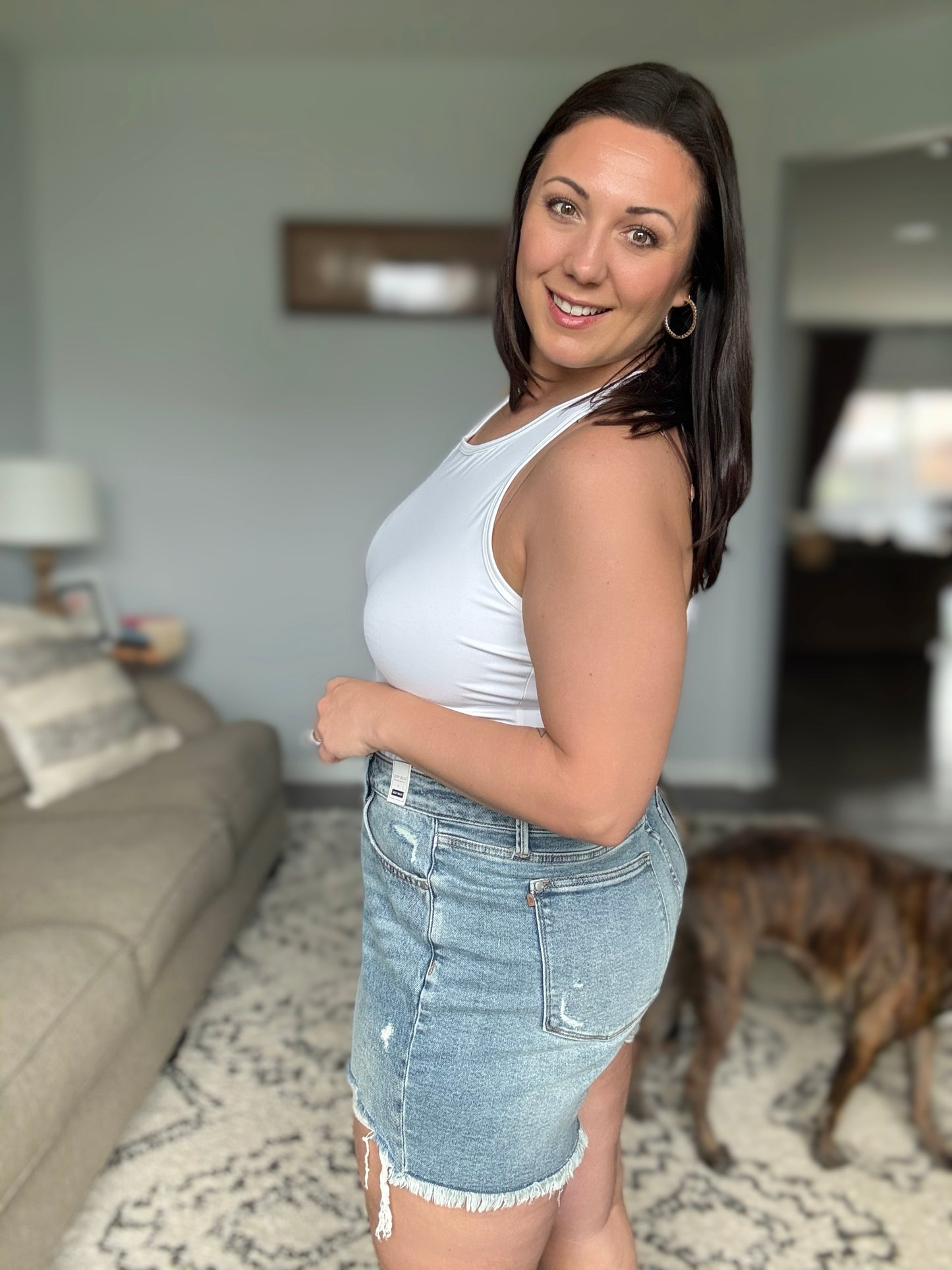 Carly High Rise Rigid Magic Cutoff Shorts