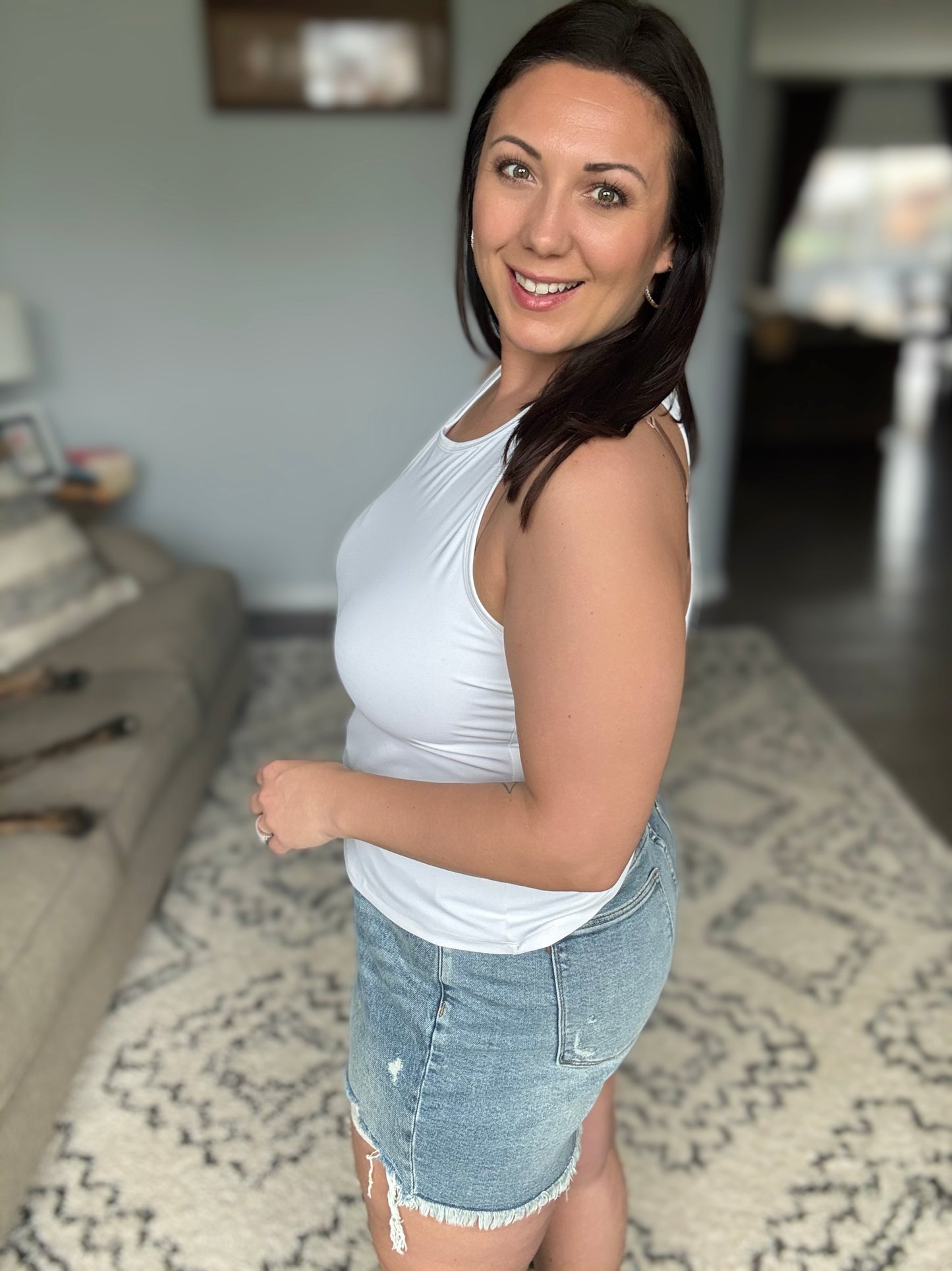 Carly High Rise Rigid Magic Cutoff Shorts