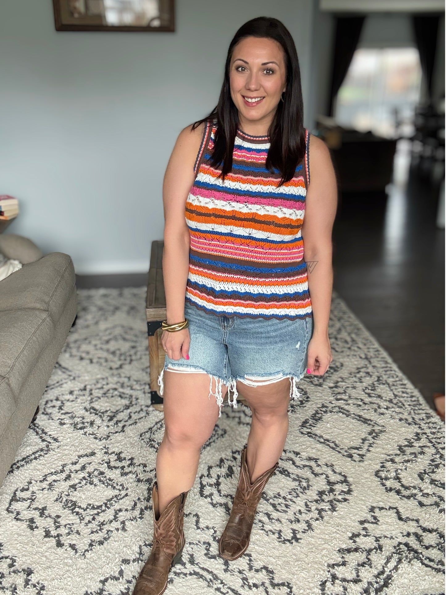 Max Aura Points Striped Knit Tank