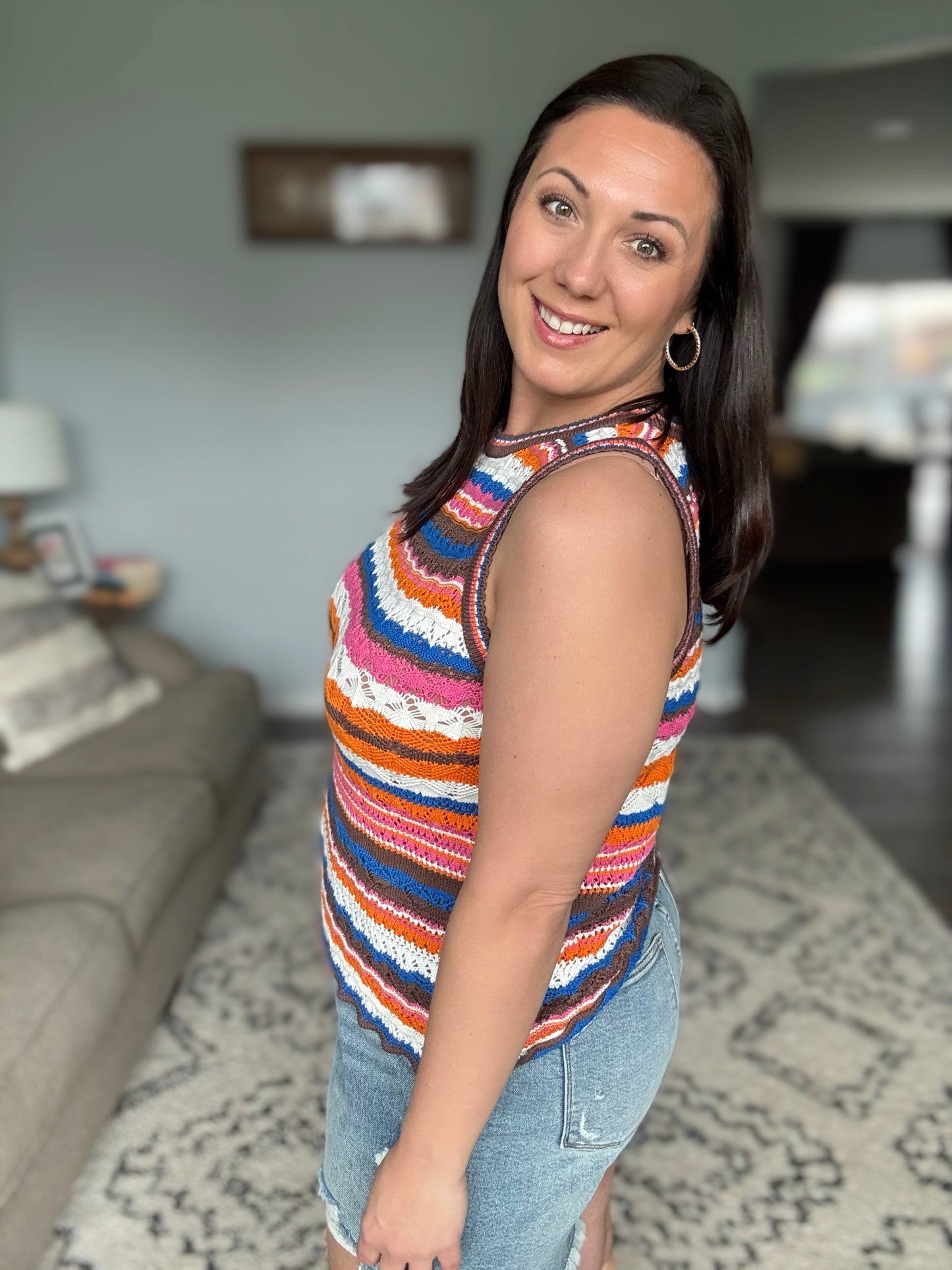Max Aura Points Striped Knit Tank