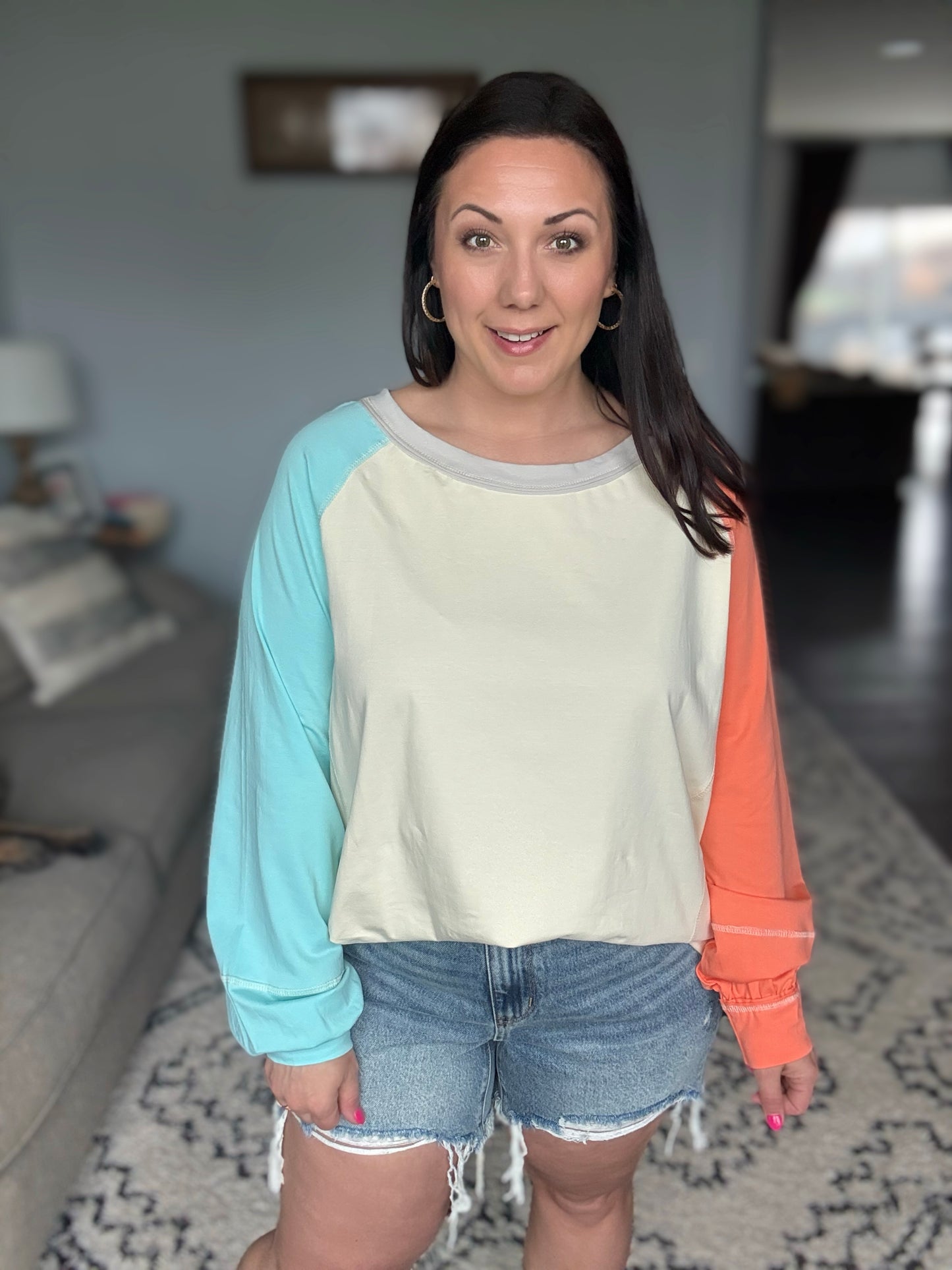 Color Me Confused Color Block Top