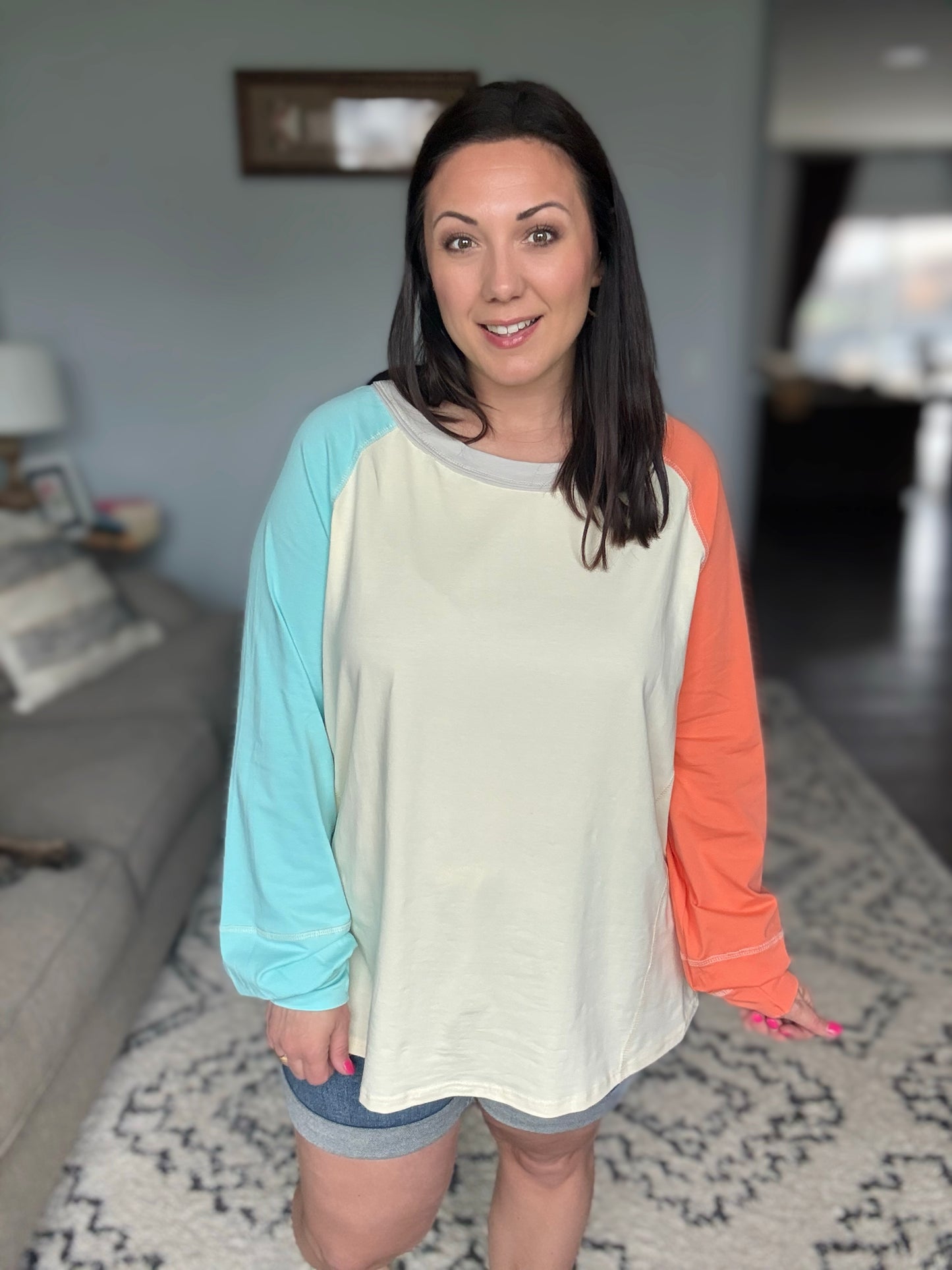 Color Me Confused Color Block Top