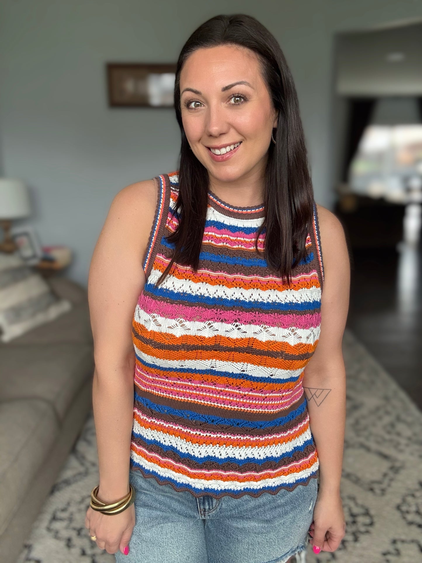 Max Aura Points Striped Knit Tank