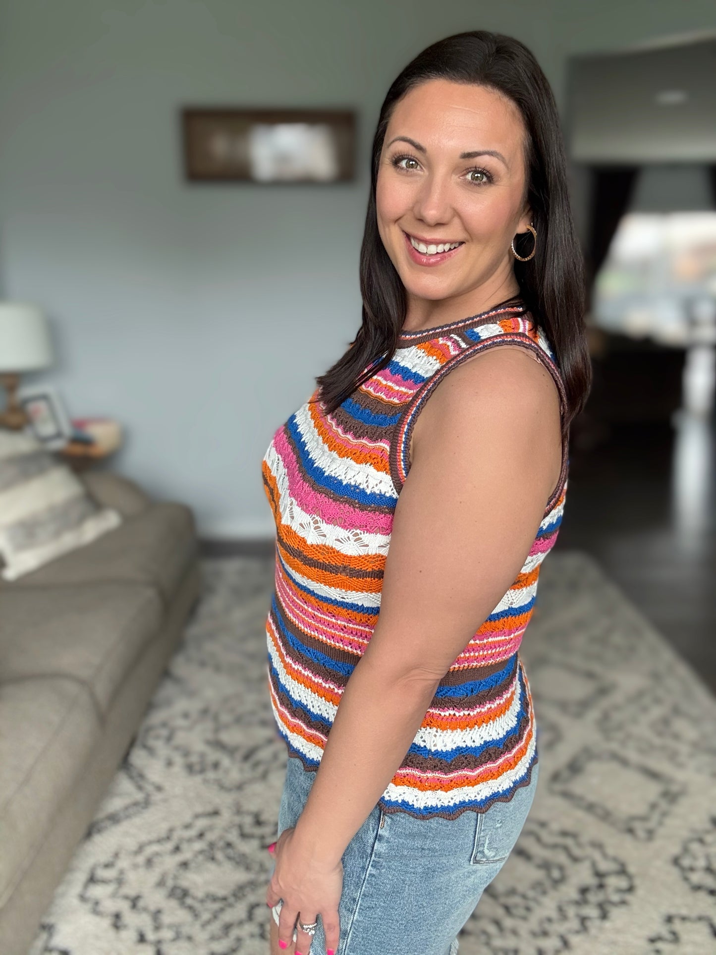 Max Aura Points Striped Knit Tank
