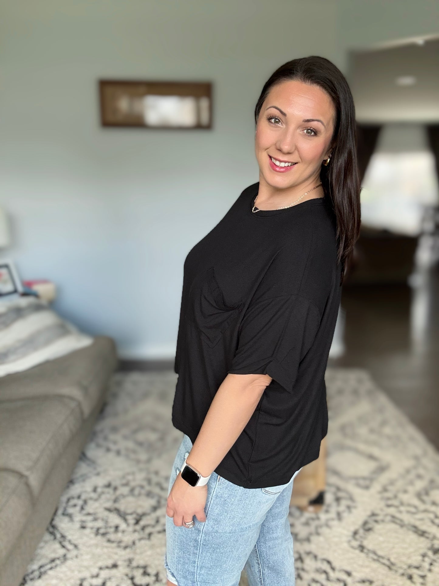 Bare Necessitee Relaxed Tee in Black