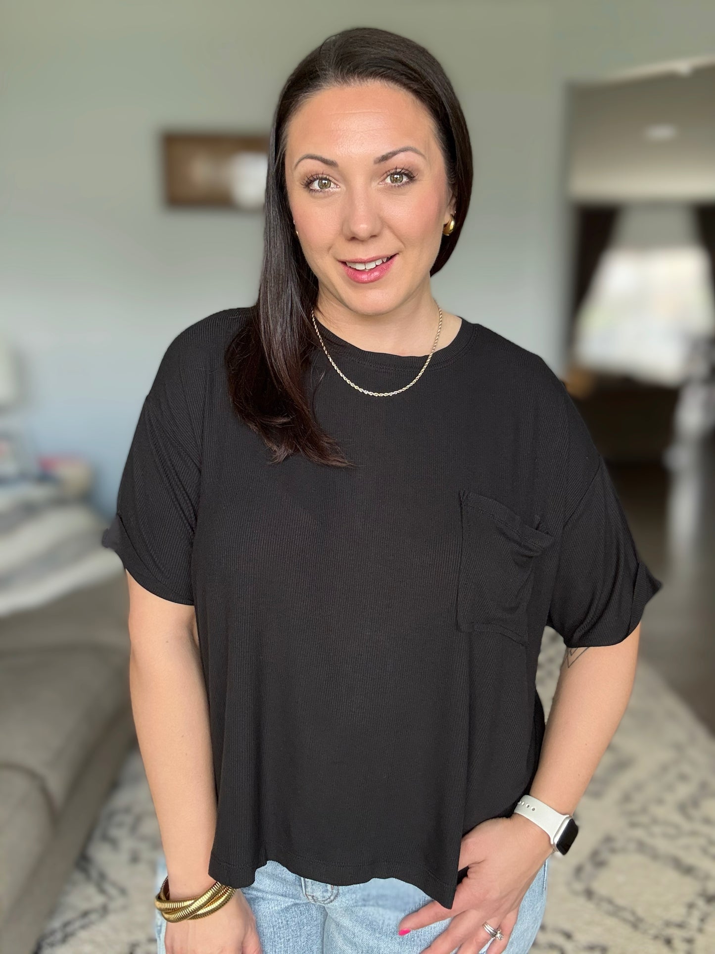 Bare Necessitee Relaxed Tee in Black