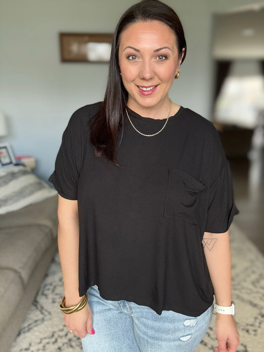 Bare Necessitee Relaxed Tee in Black