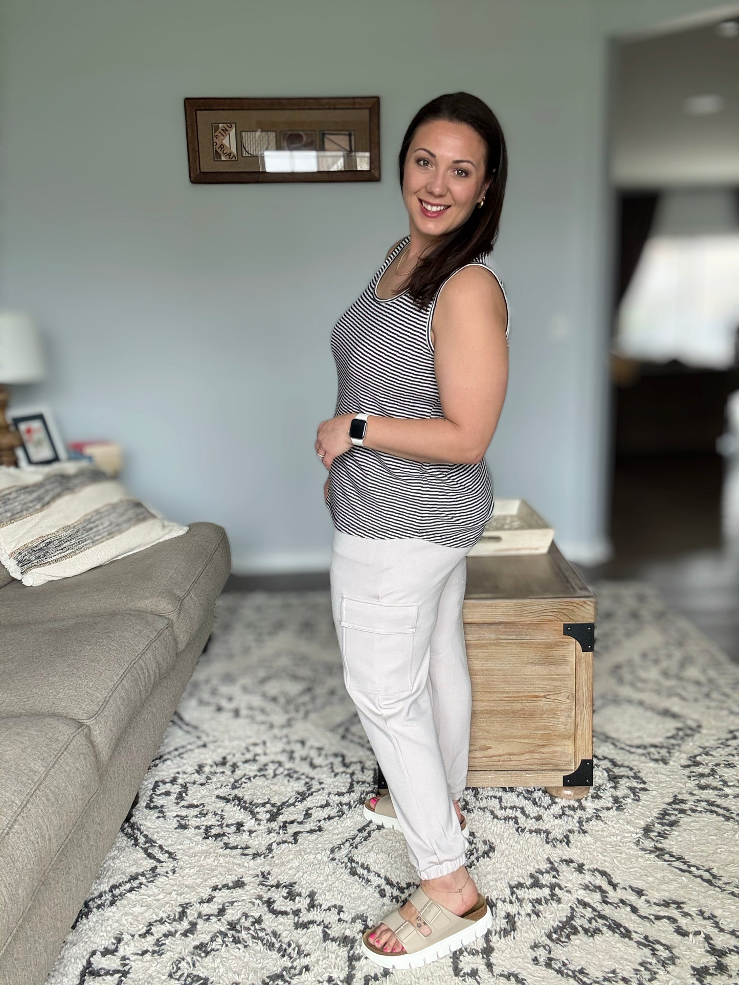 Jog and Snog Joggers in Mocha Cream