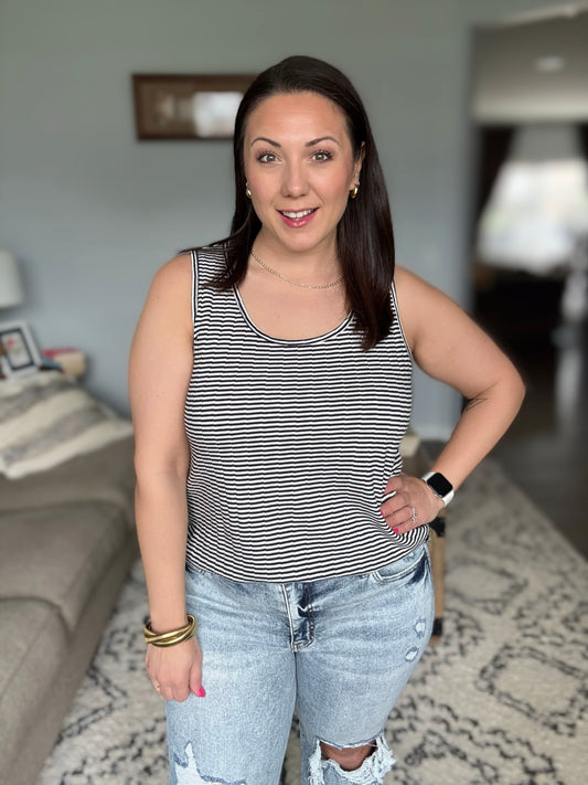 Sandy Toes, Sunburned Nose Scoop Neck Tank