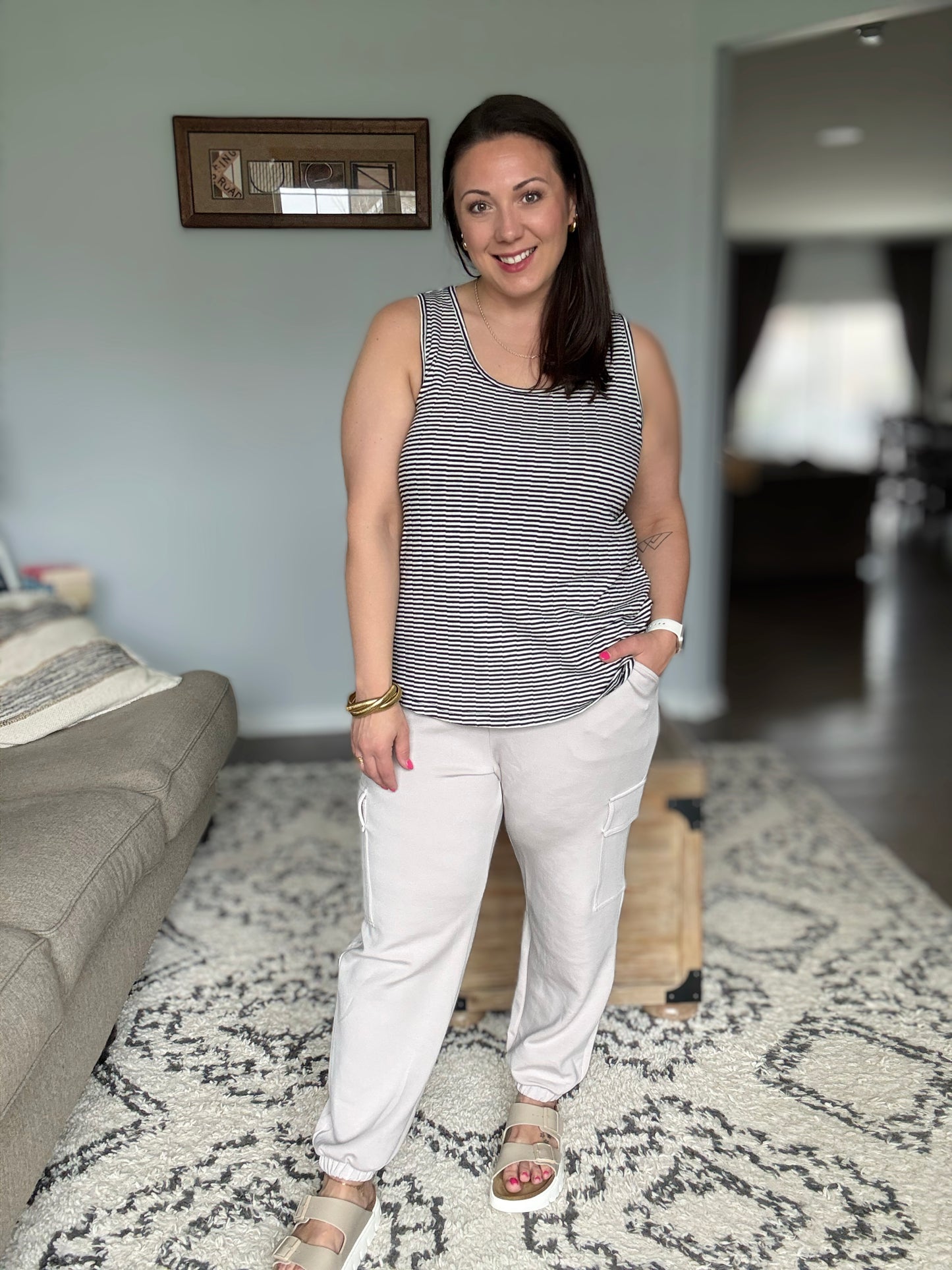 Jog and Snog Joggers in Mocha Cream