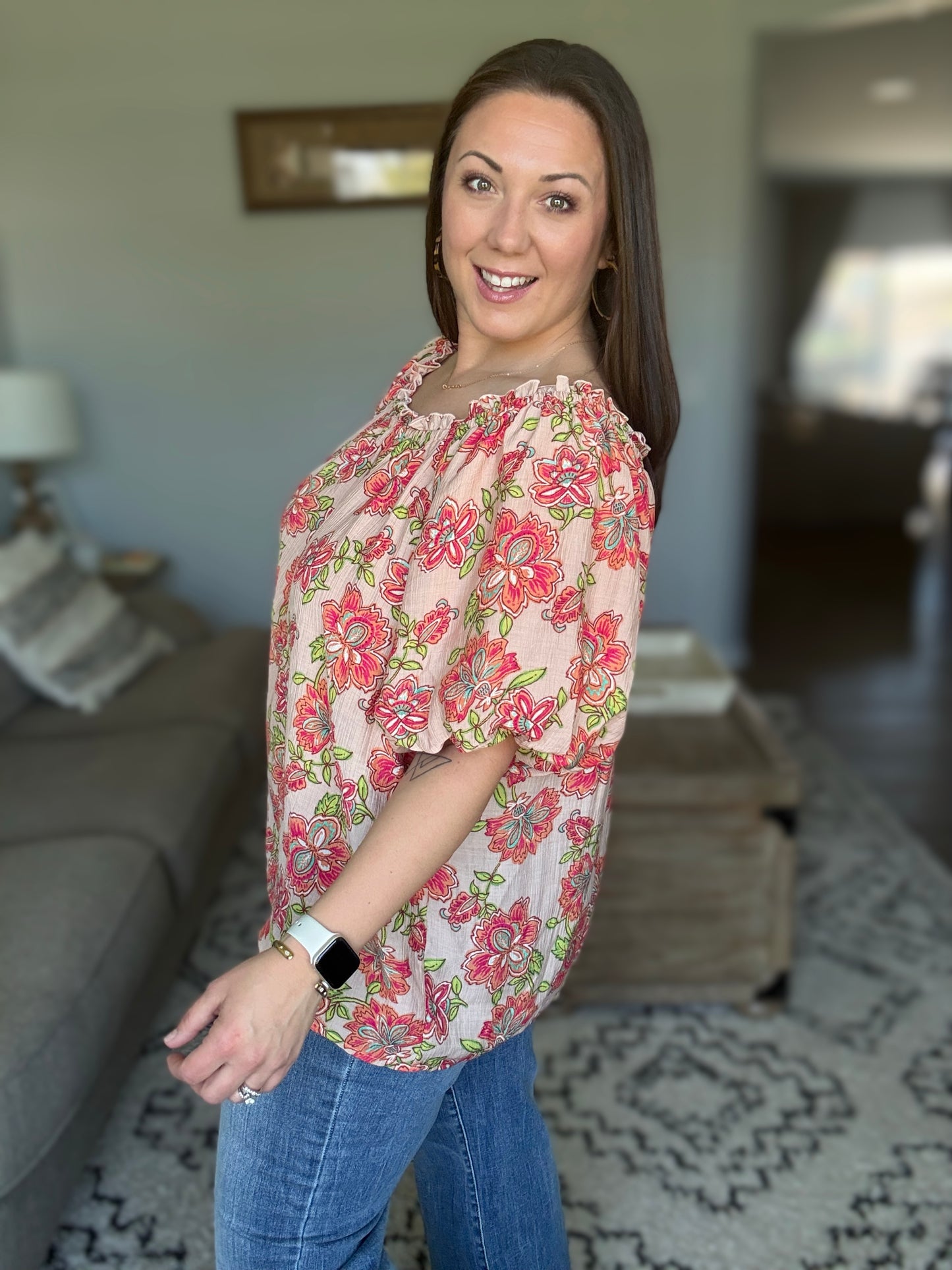 Petal Perfect Off the Shoulder Blouse