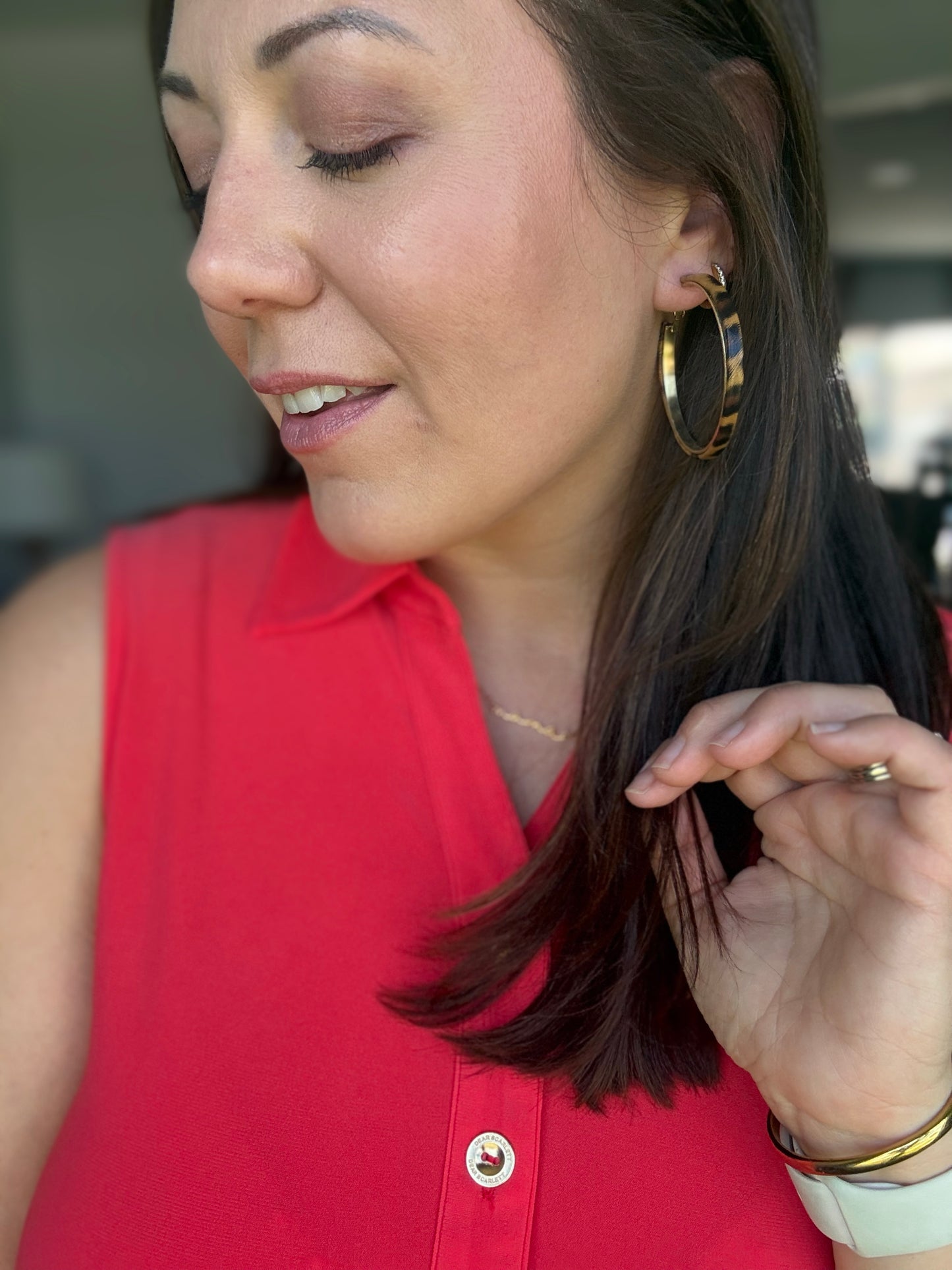 Sassy Assist Leopard Print Hoop Earrings