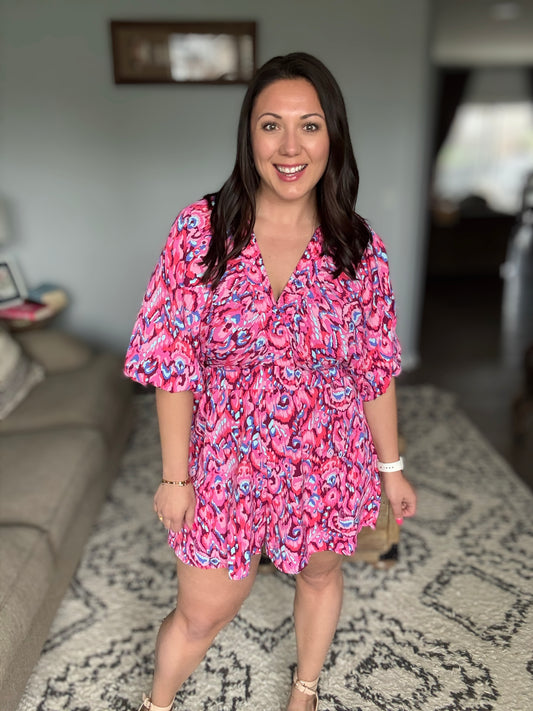 Seems Okay Abstract Print Romper