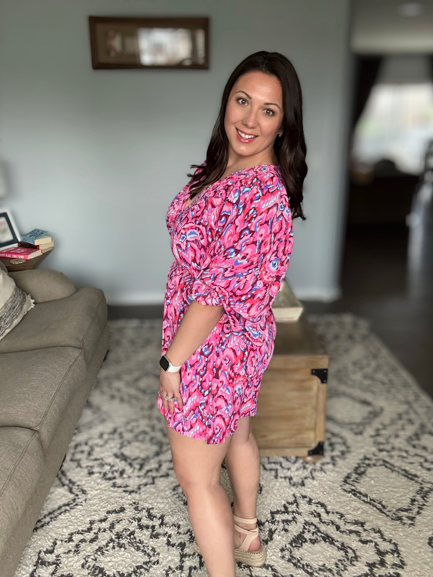 Seems Okay Abstract Print Romper