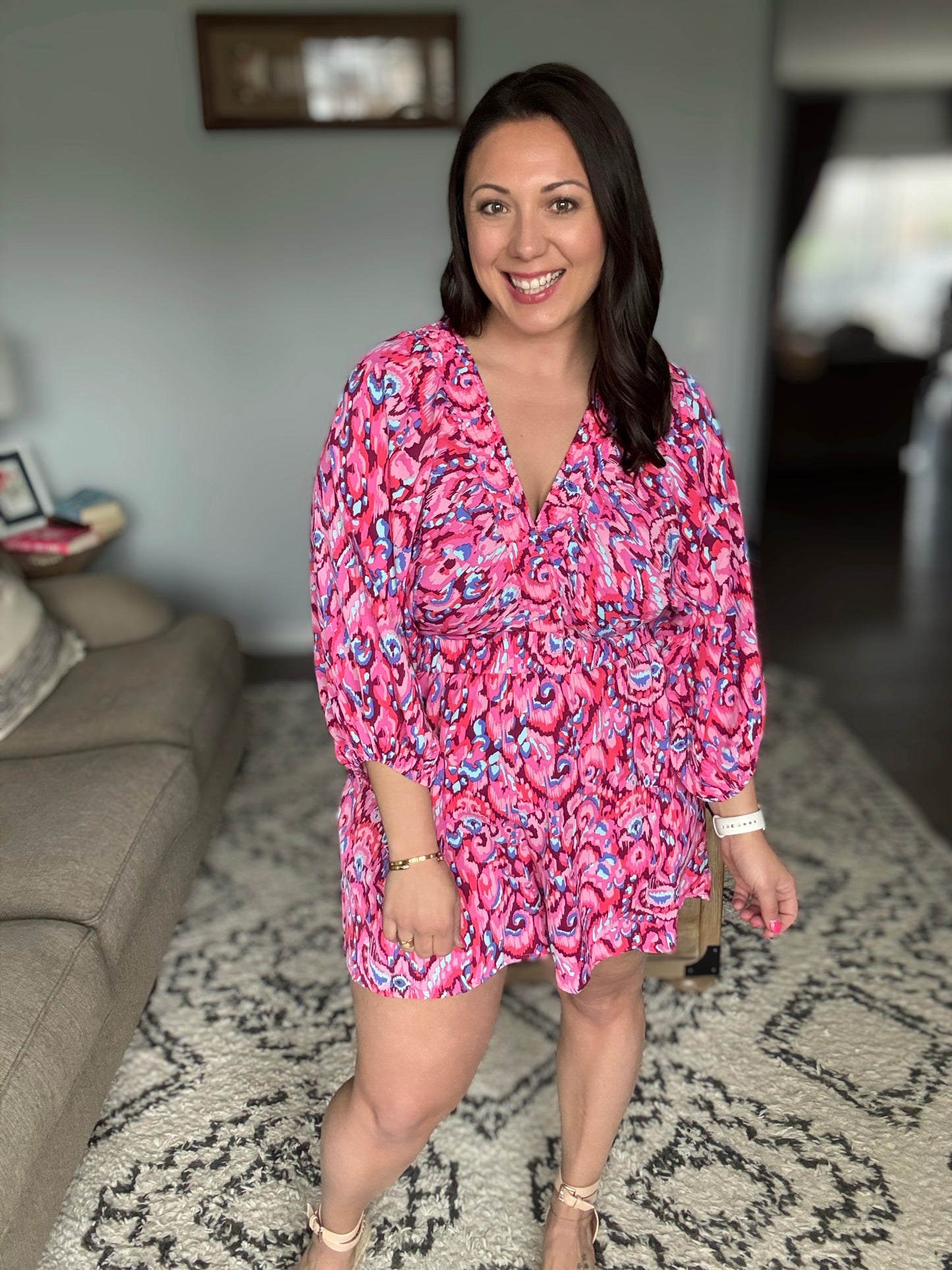 Seems Okay Abstract Print Romper