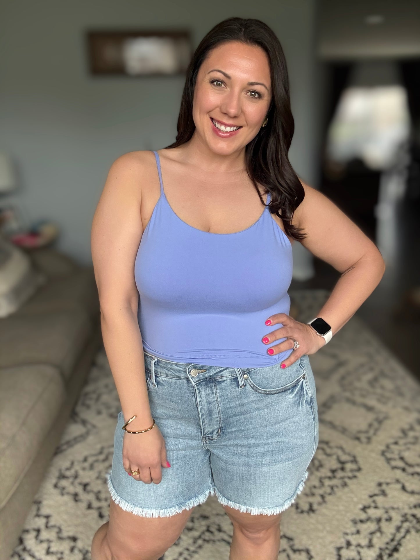 Hot Yoga Tank in Blue Hyacinth