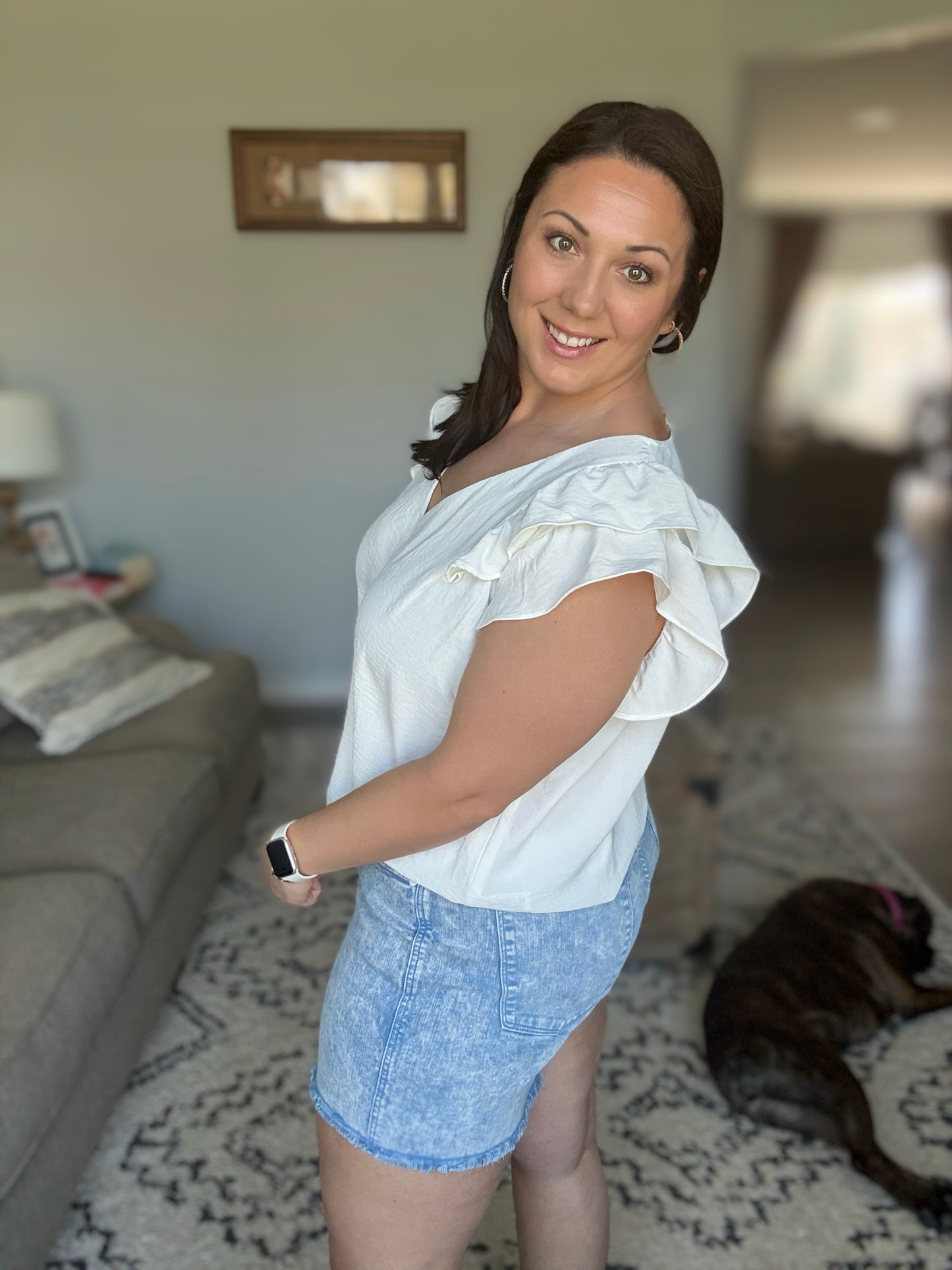 Judy Blue Cyan Summer Mid Rise Garment Dyed Denim Shorts