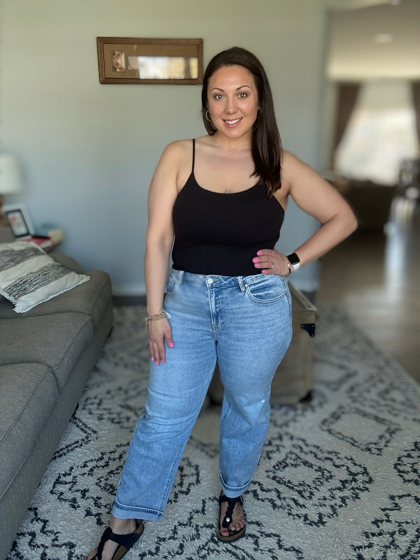 RISEN Dani High Rise Ankle Boyfriend Jeans