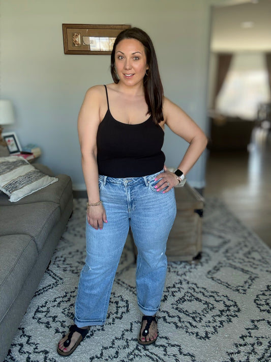 RISEN Dani High Rise Ankle Boyfriend Jeans