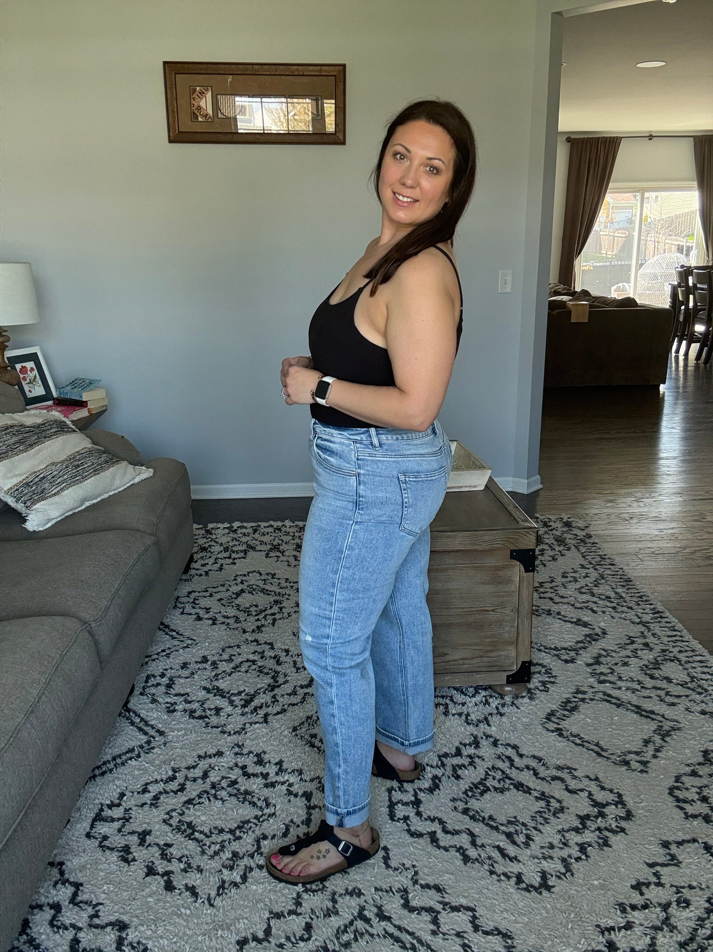 RISEN Dani High Rise Ankle Boyfriend Jeans