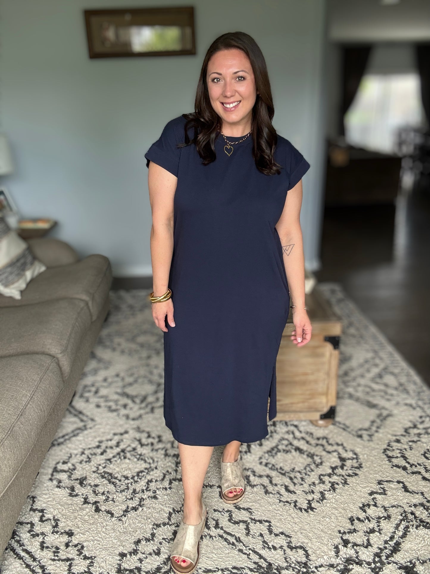 Sweet Like That Casual Dress in Navy