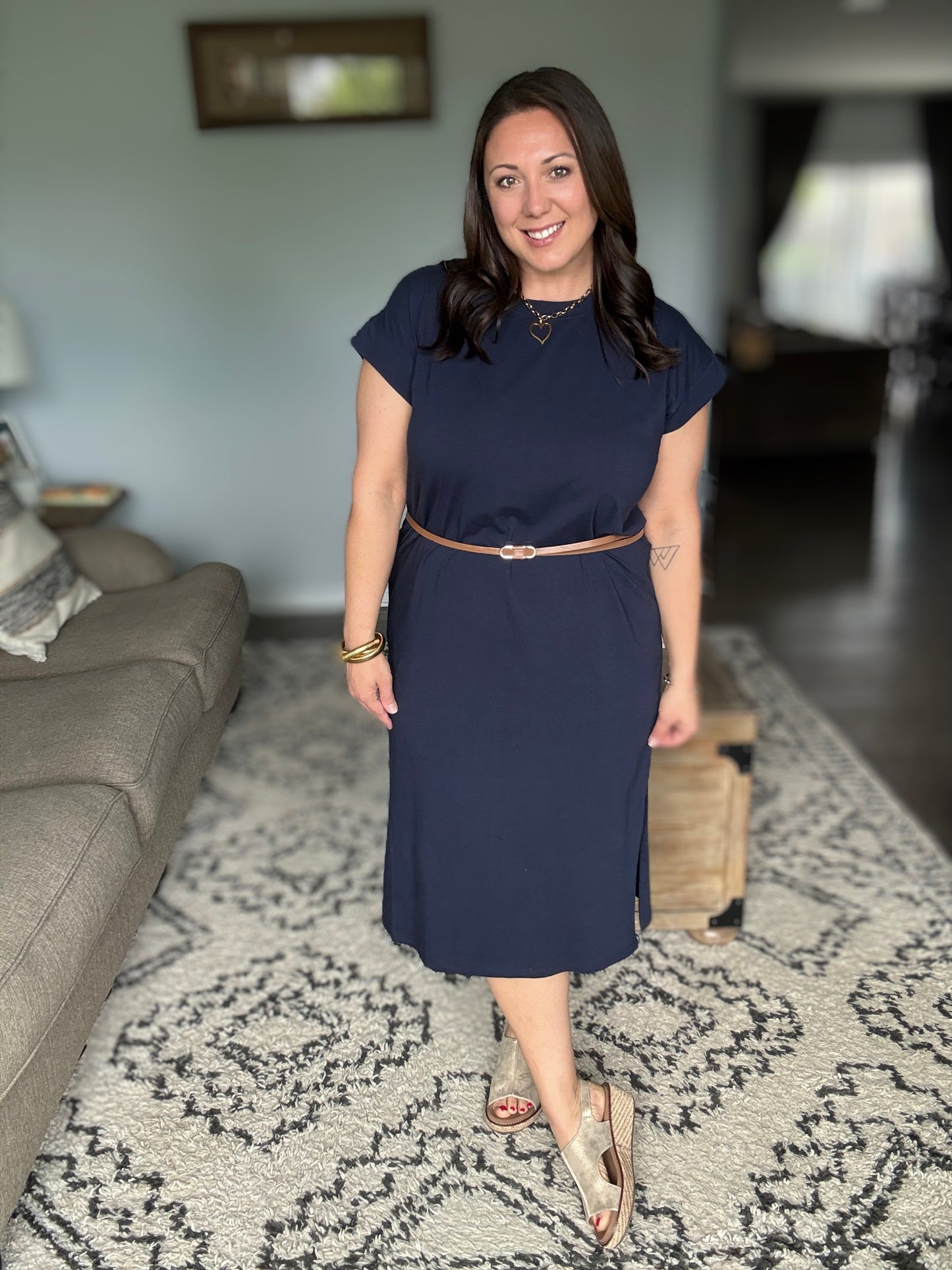 Sweet Like That Casual Dress in Navy