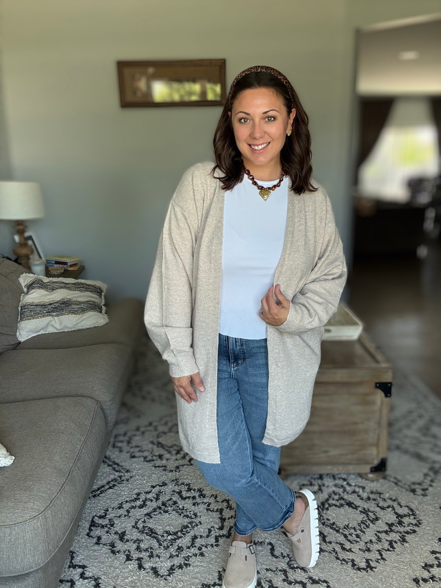 Michelle Mae Cozy Cardigan - Tan