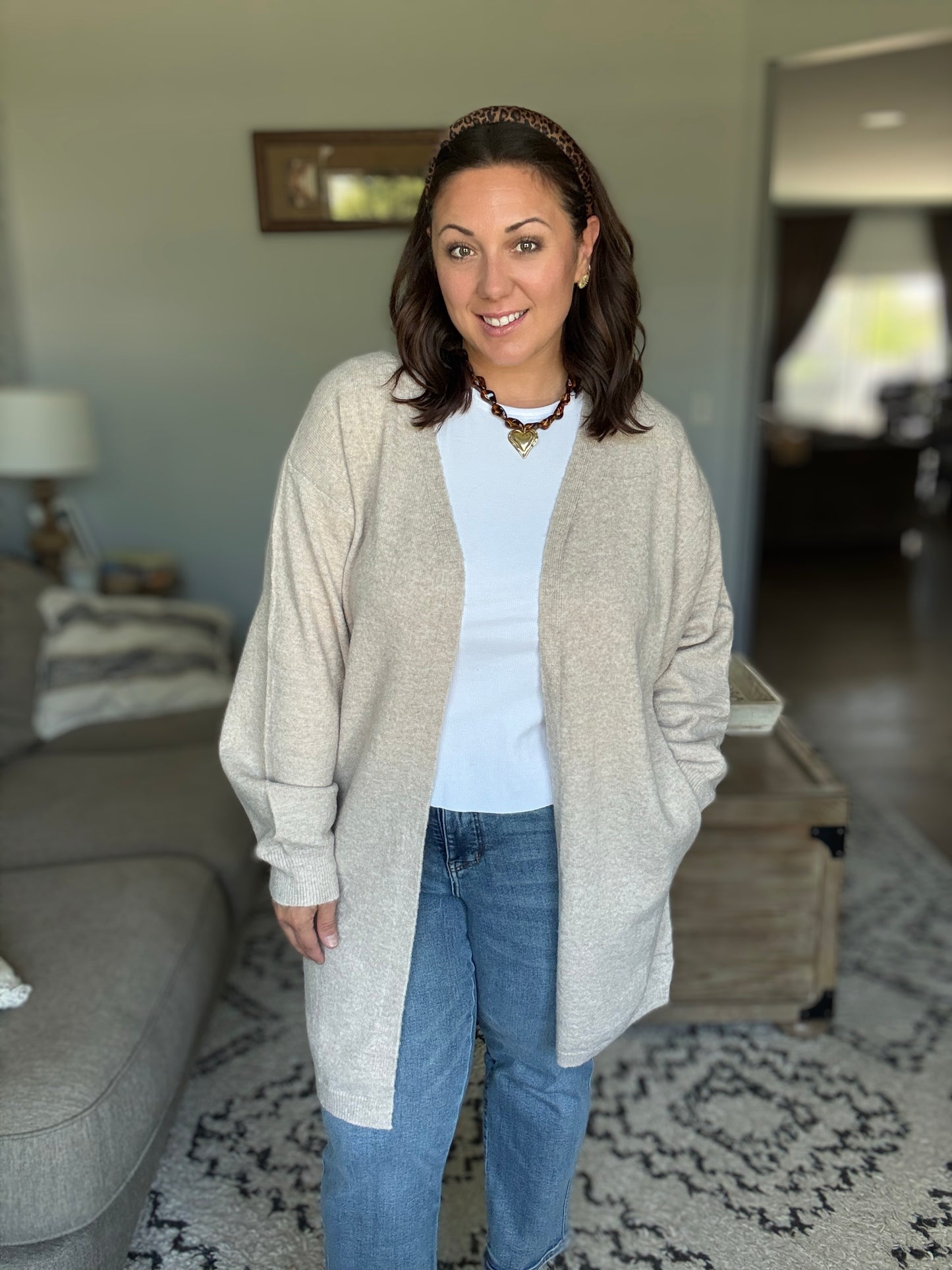 Michelle Mae Cozy Cardigan - Tan