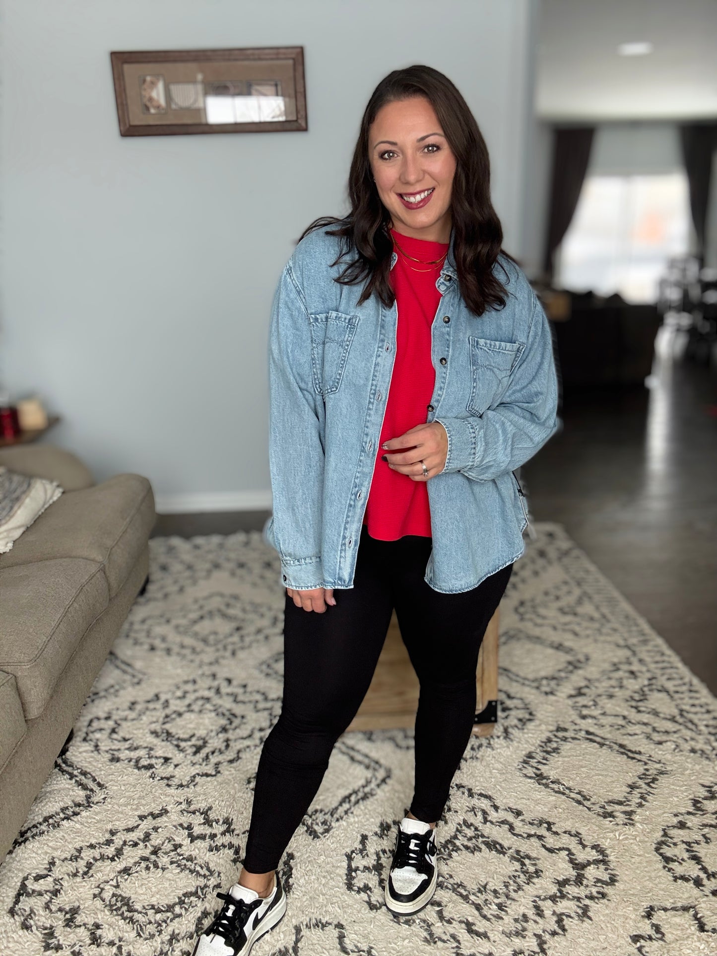 Anchored Arrows CozyLayer Fleece Lined Leggings with Pockets