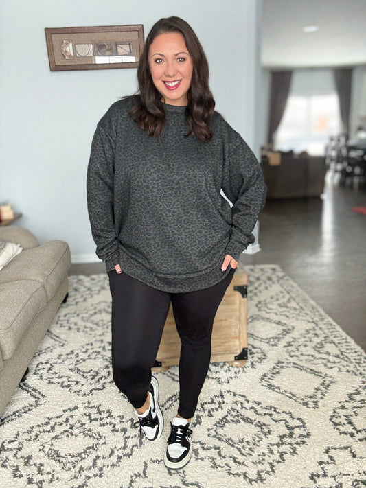 Anchored Arrows CozyLayer Fleece Lined Leggings with Pockets