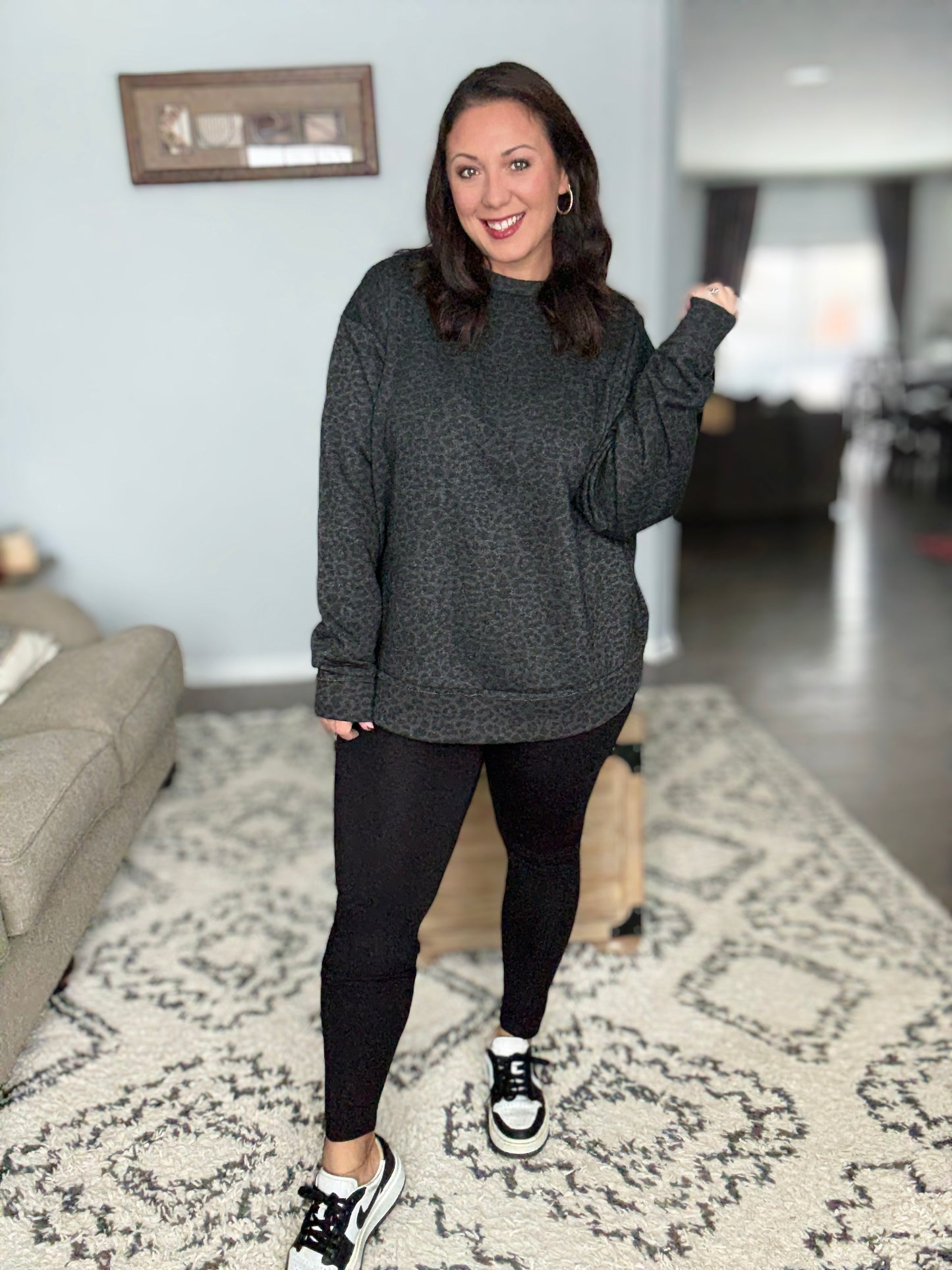 Anchored Arrows CozyLayer Fleece Lined Leggings with Pockets