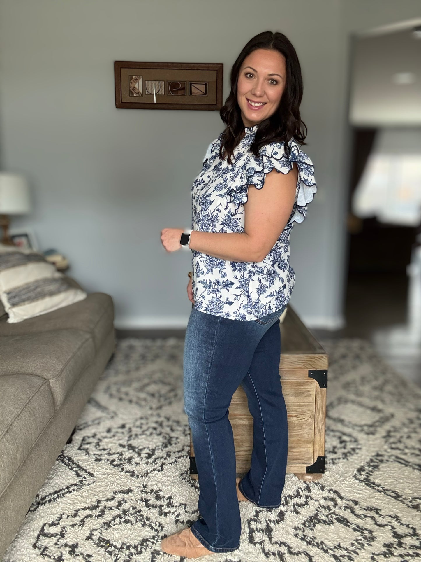Judy Blue Dark Wash High Rise Thermal Straight Leg Jeans