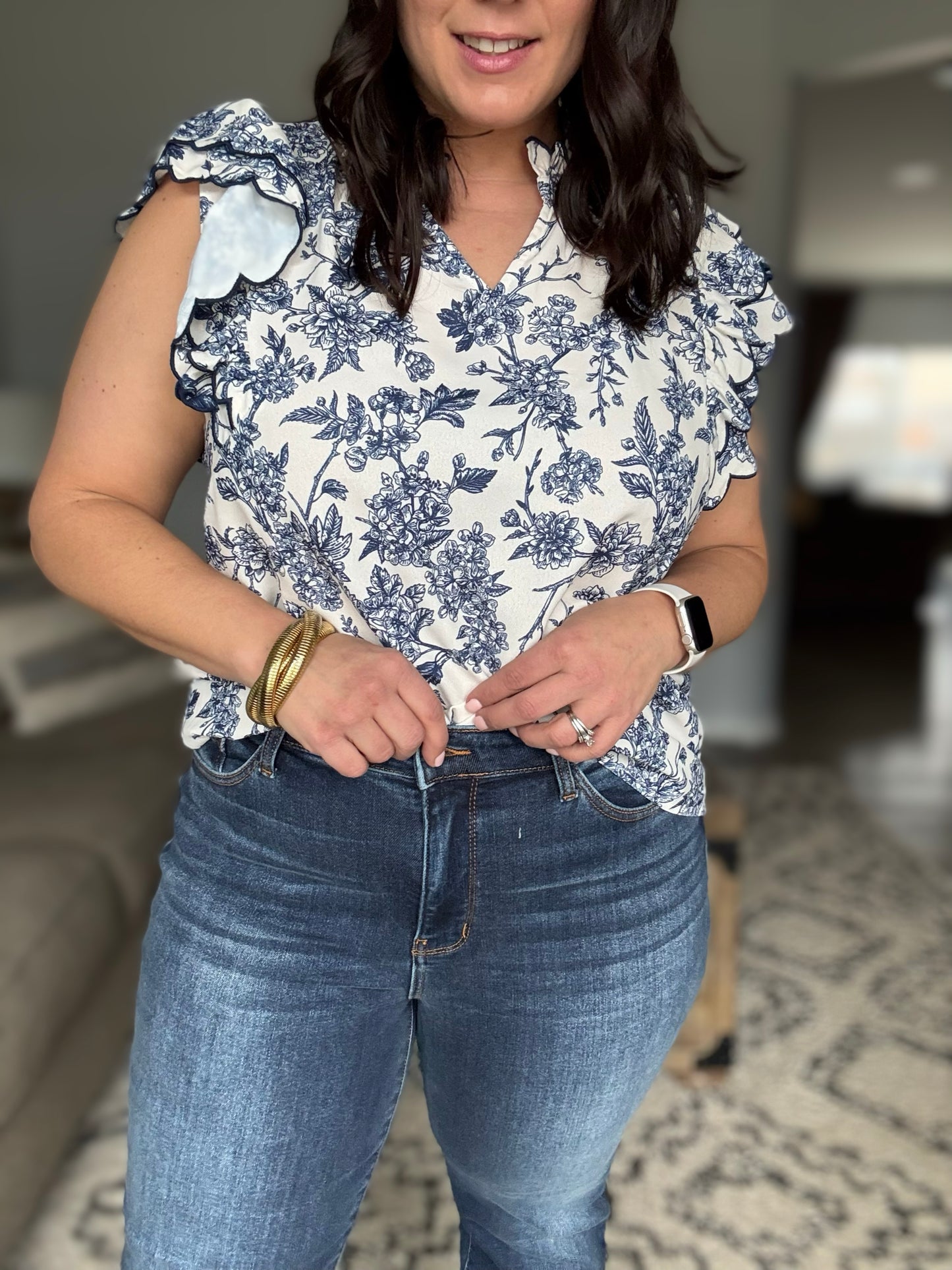 Judy Blue Dark Wash High Rise Thermal Straight Leg Jeans