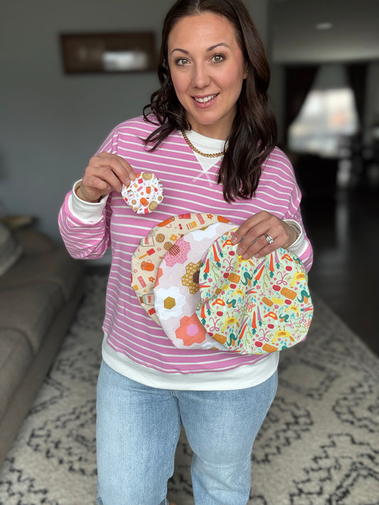 (RESTOCK) Doe a Deer -Reusable 10.5" Bowls Covers - Multiple Print Options
