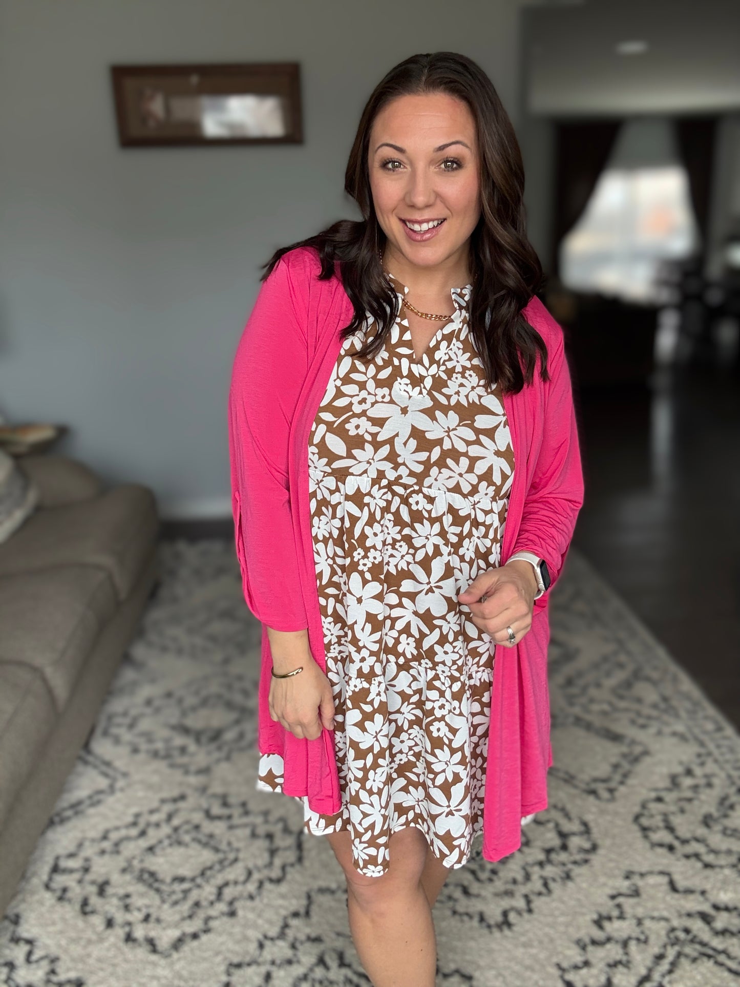 Lizzy Cardigan in Fuchsia
