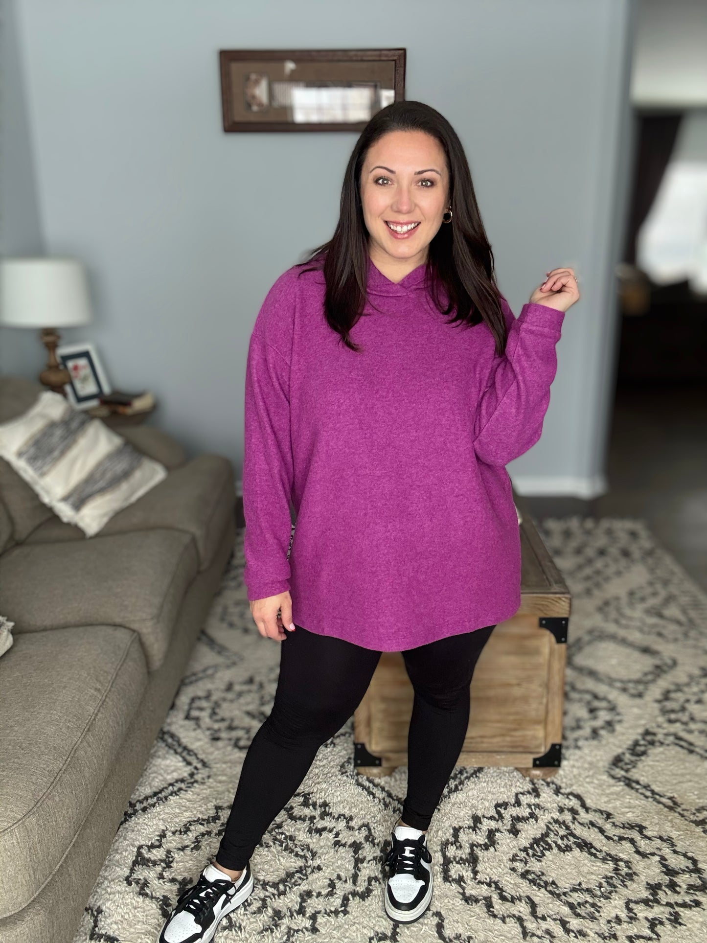 Basically My Favorite Hooded Pullover in Light Plum